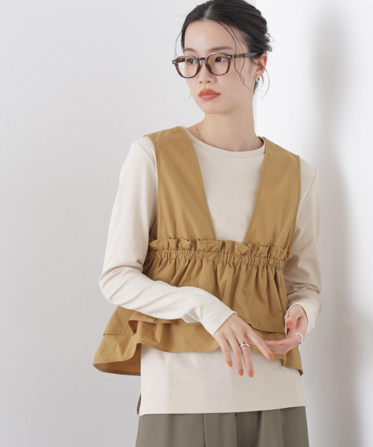 Repur加工 スムースシルケットロングスリーブトップス 6736123308