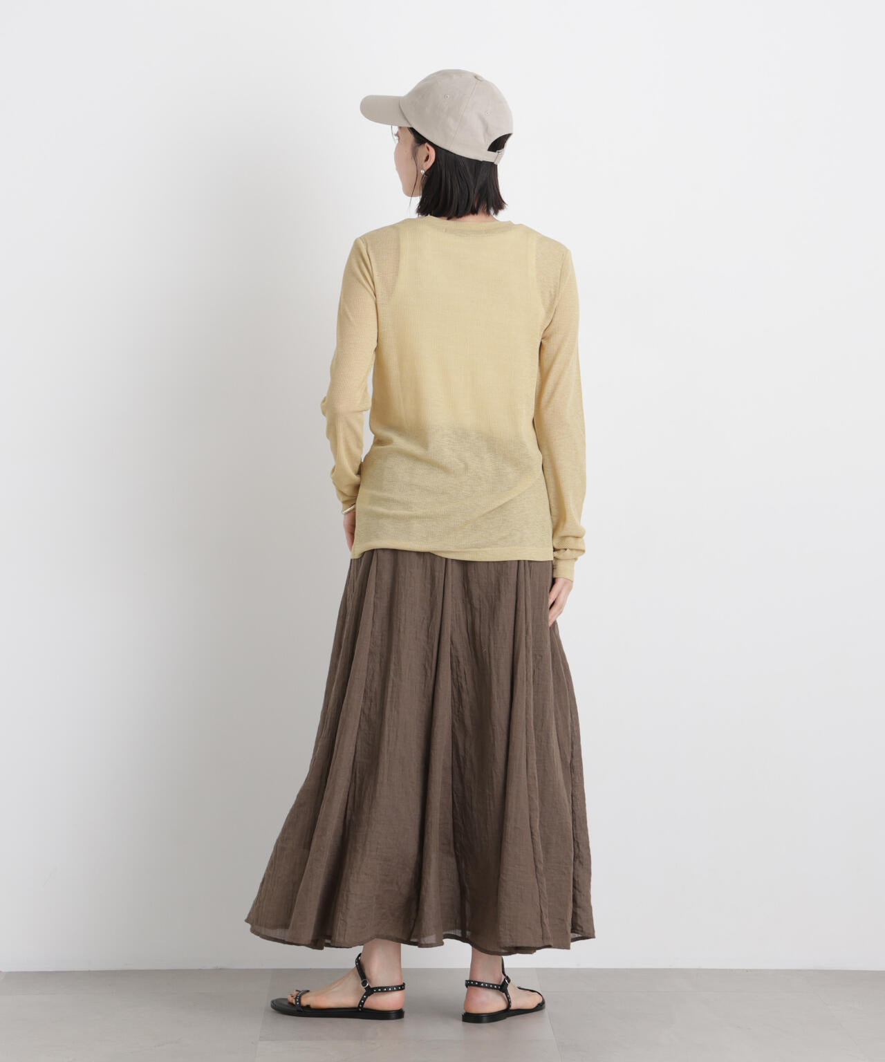 シアーリブカットソー多ボタンデザイントップス 6736123309