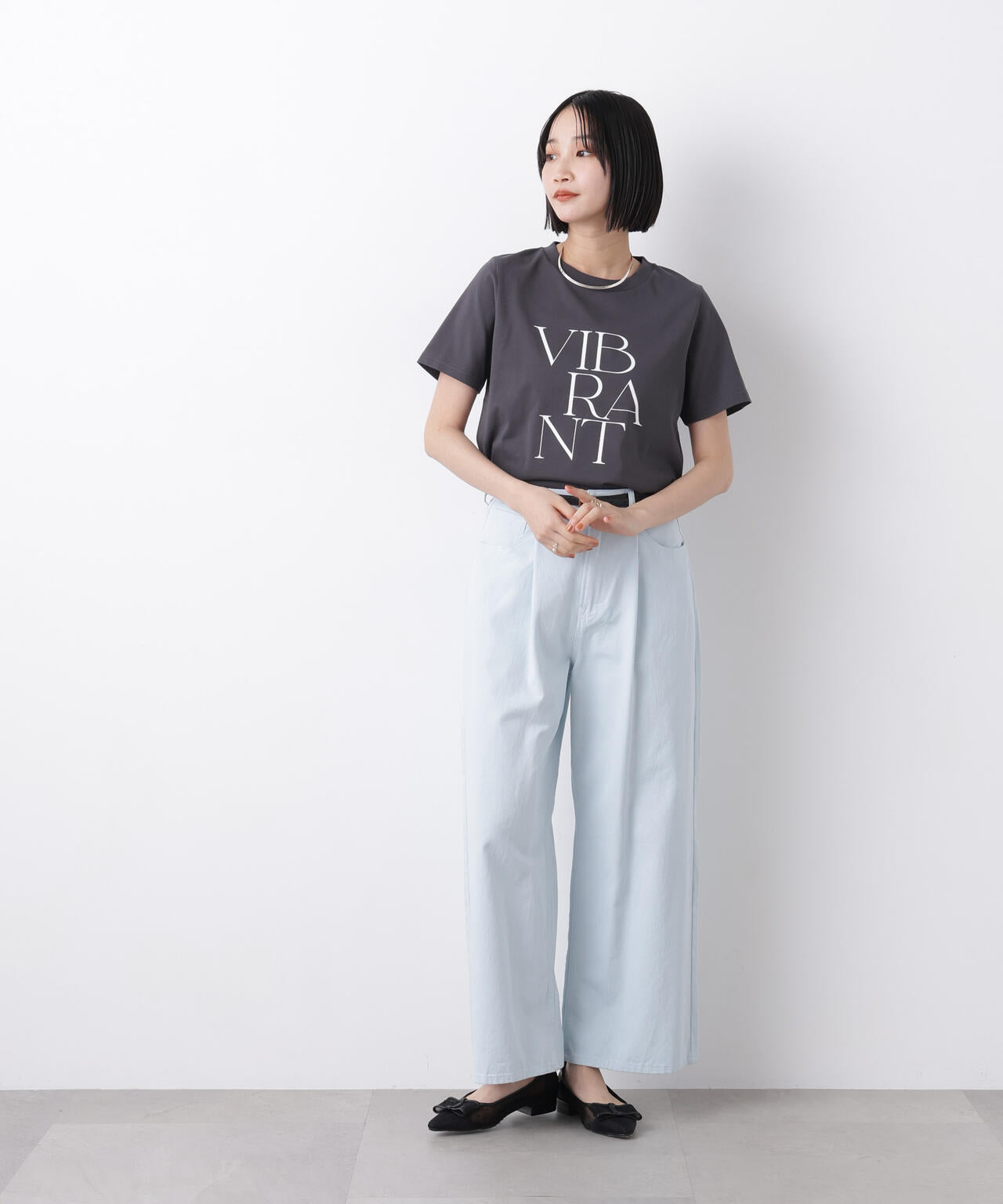 接触冷感&紫外線防止機能 ロゴプリントTシャツ 6736124302