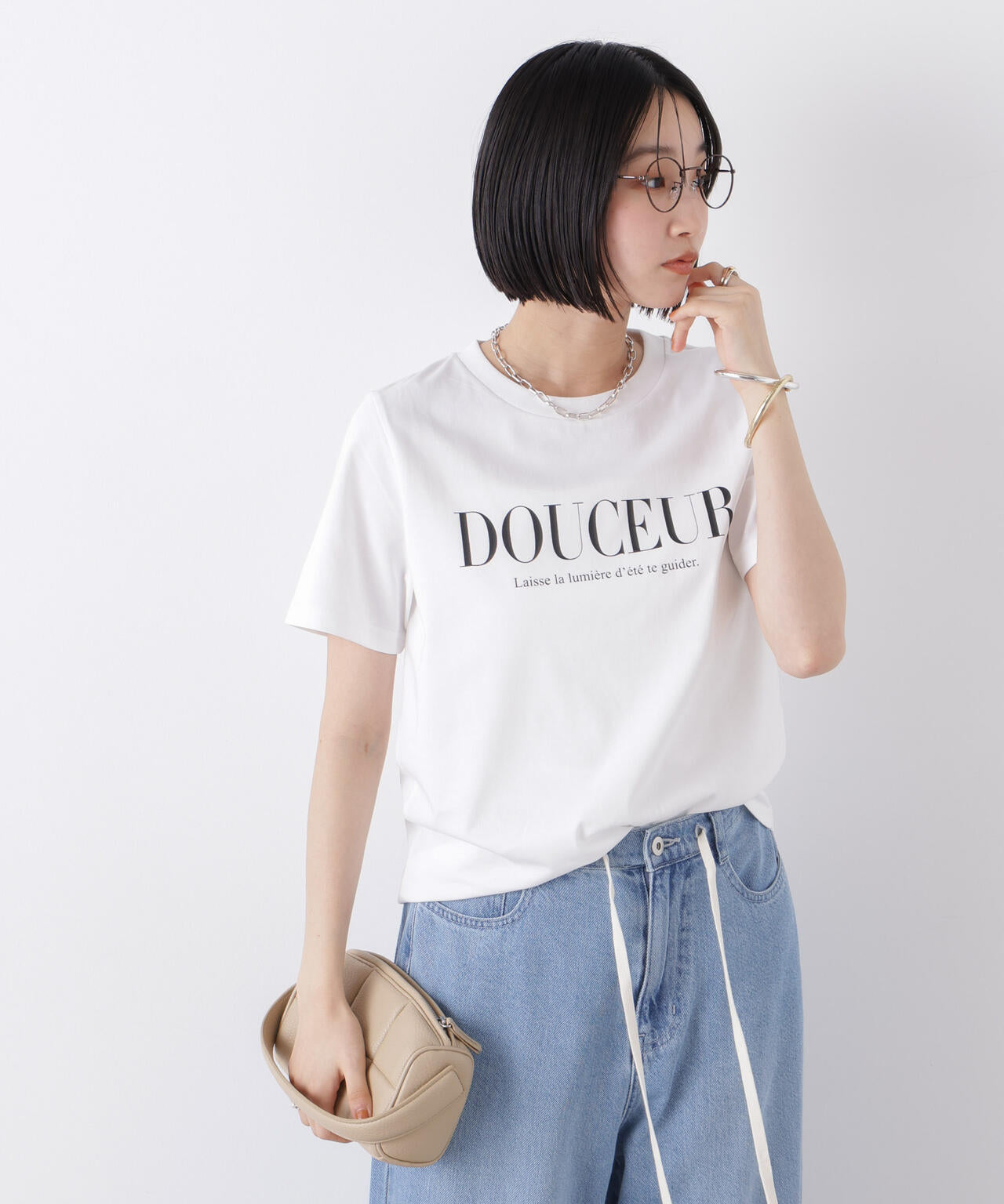 接触冷感&紫外線防止機能 ロゴプリントTシャツ 6736124302