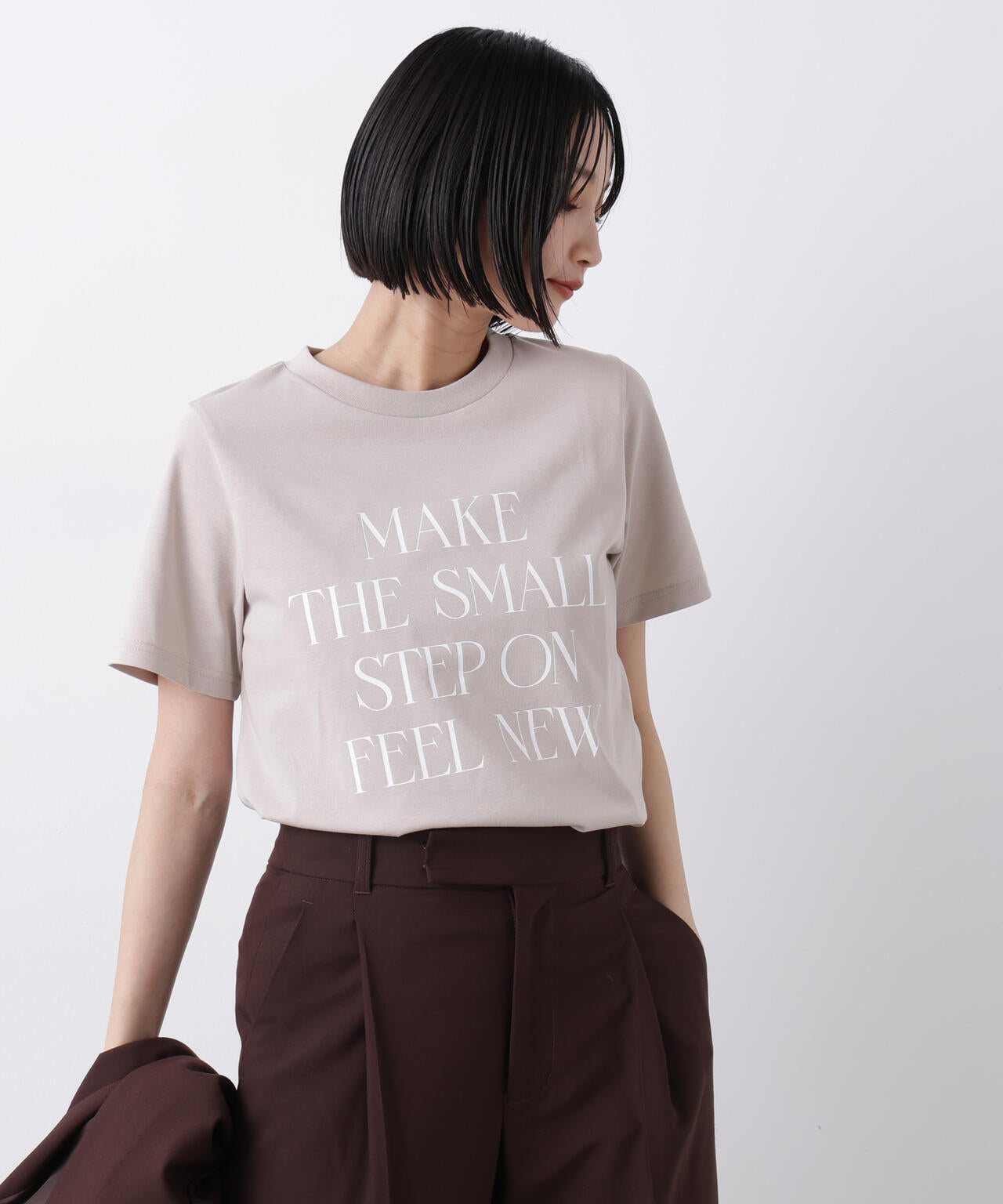 接触冷感&紫外線防止機能 ロゴプリントTシャツ 6736124302