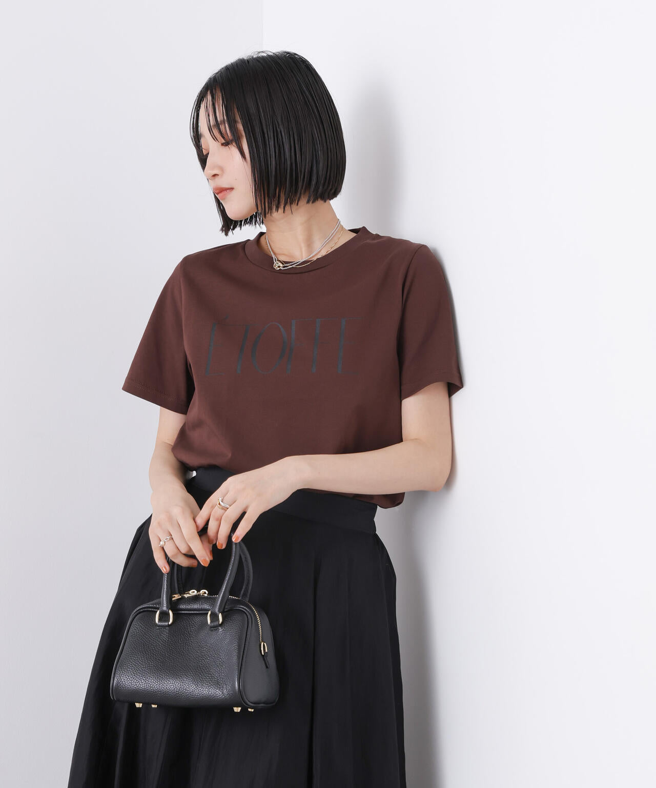 接触冷感&紫外線防止機能 ロゴプリントTシャツ 6736124302