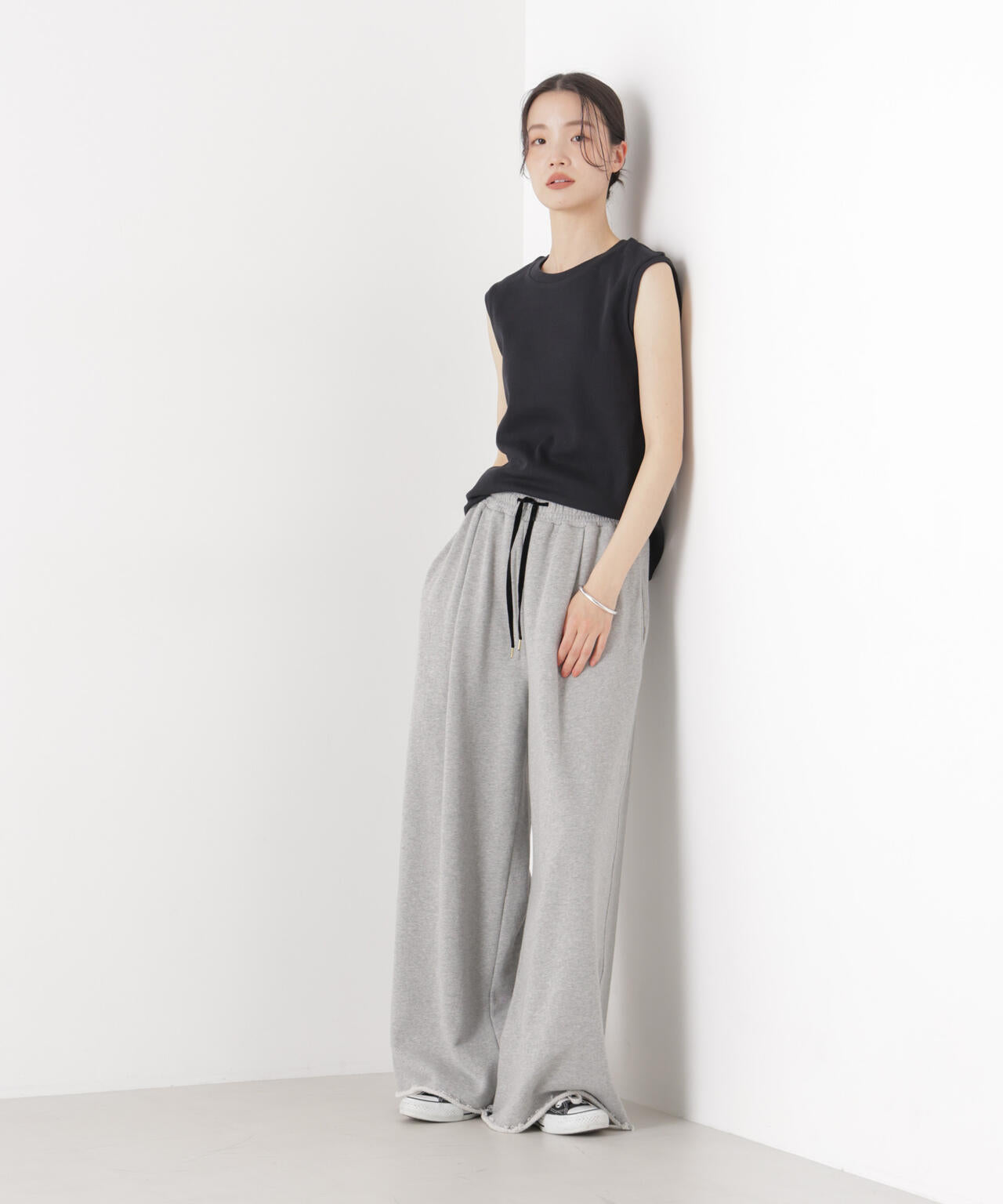 UVカット抗菌防臭吸水速乾イージーケアノースリーブトップス 6736124309