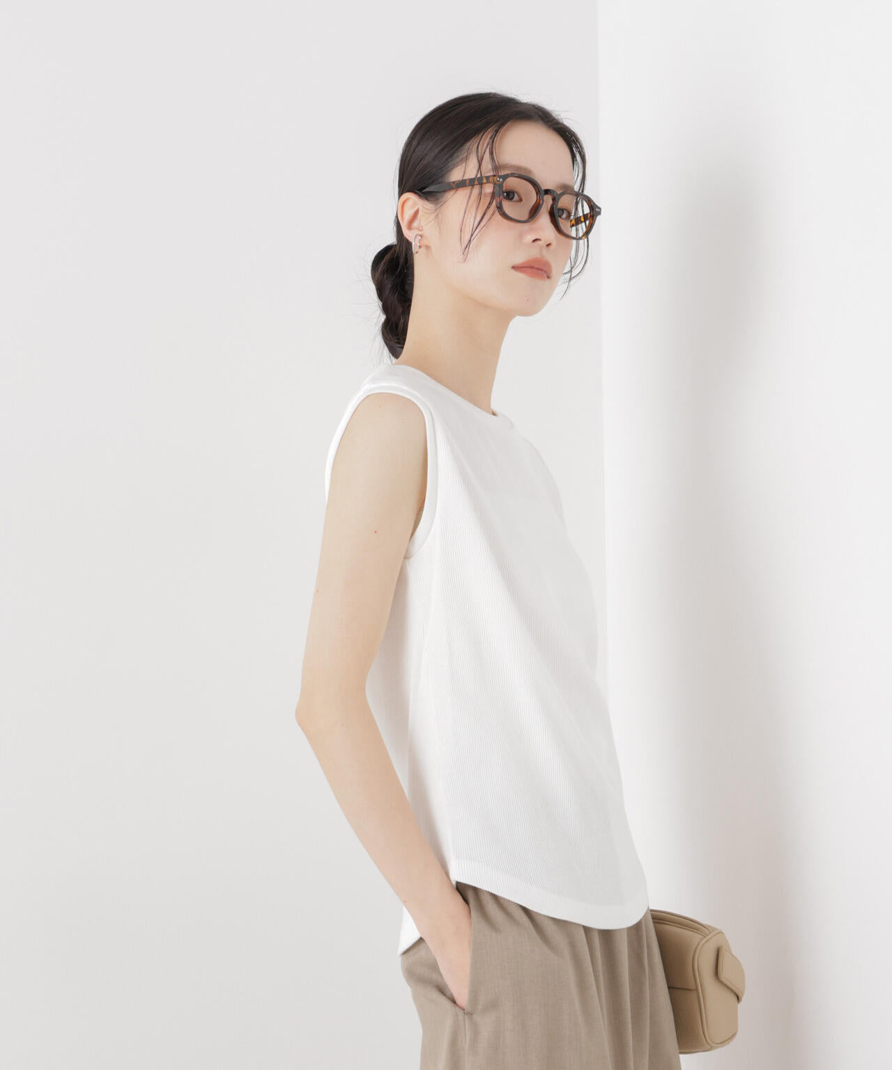 UVカット抗菌防臭吸水速乾イージーケアノースリーブトップス 6736124309