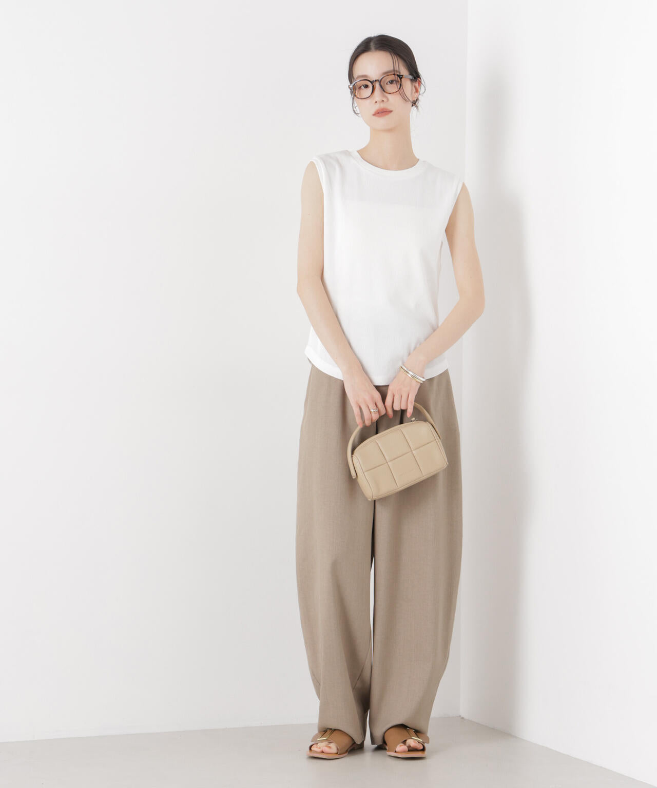 UVカット抗菌防臭吸水速乾イージーケアノースリーブトップス 6736124309