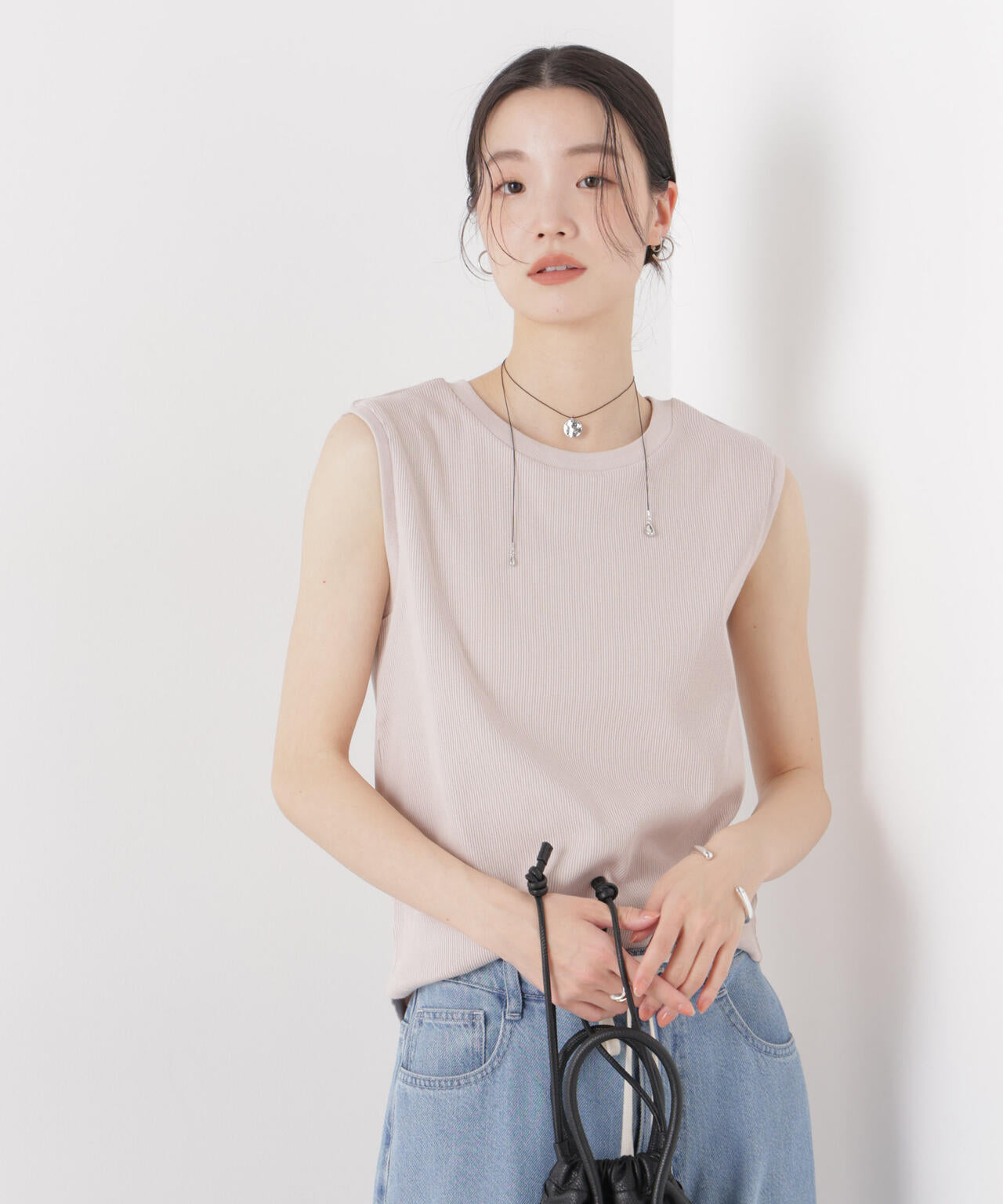 UVカット抗菌防臭吸水速乾イージーケアノースリーブトップス 6736124309