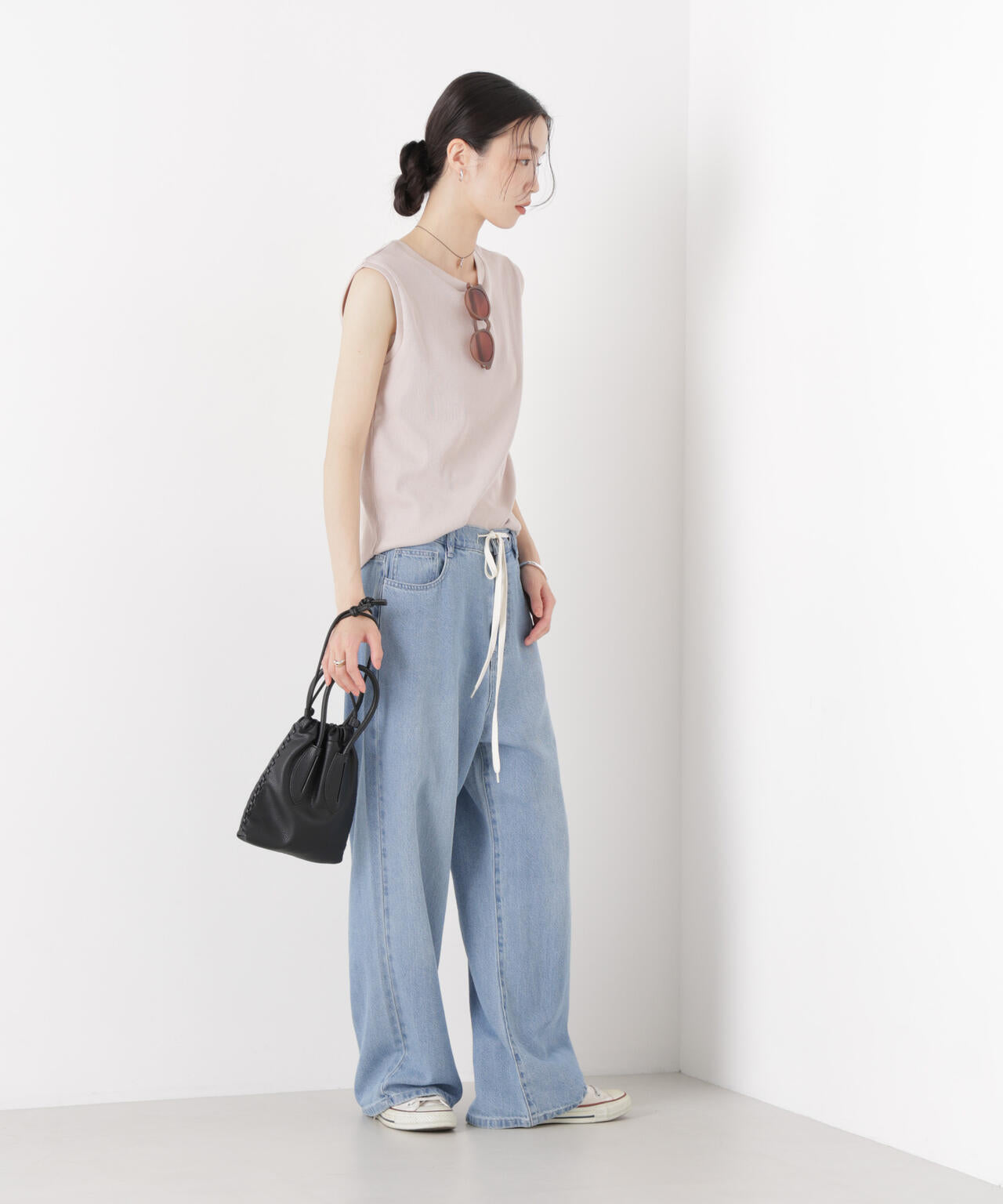 UVカット抗菌防臭吸水速乾イージーケアノースリーブトップス 6736124309