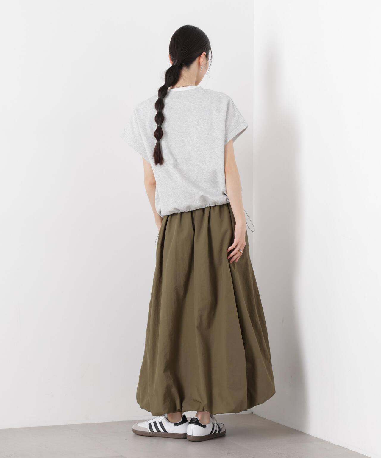 接触冷感ダンボールカットハーフジップトップス(セットアップ可) 6736124314