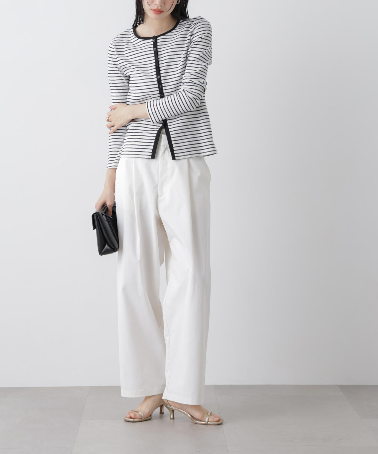 ツイルストレッチワンタックパンツ