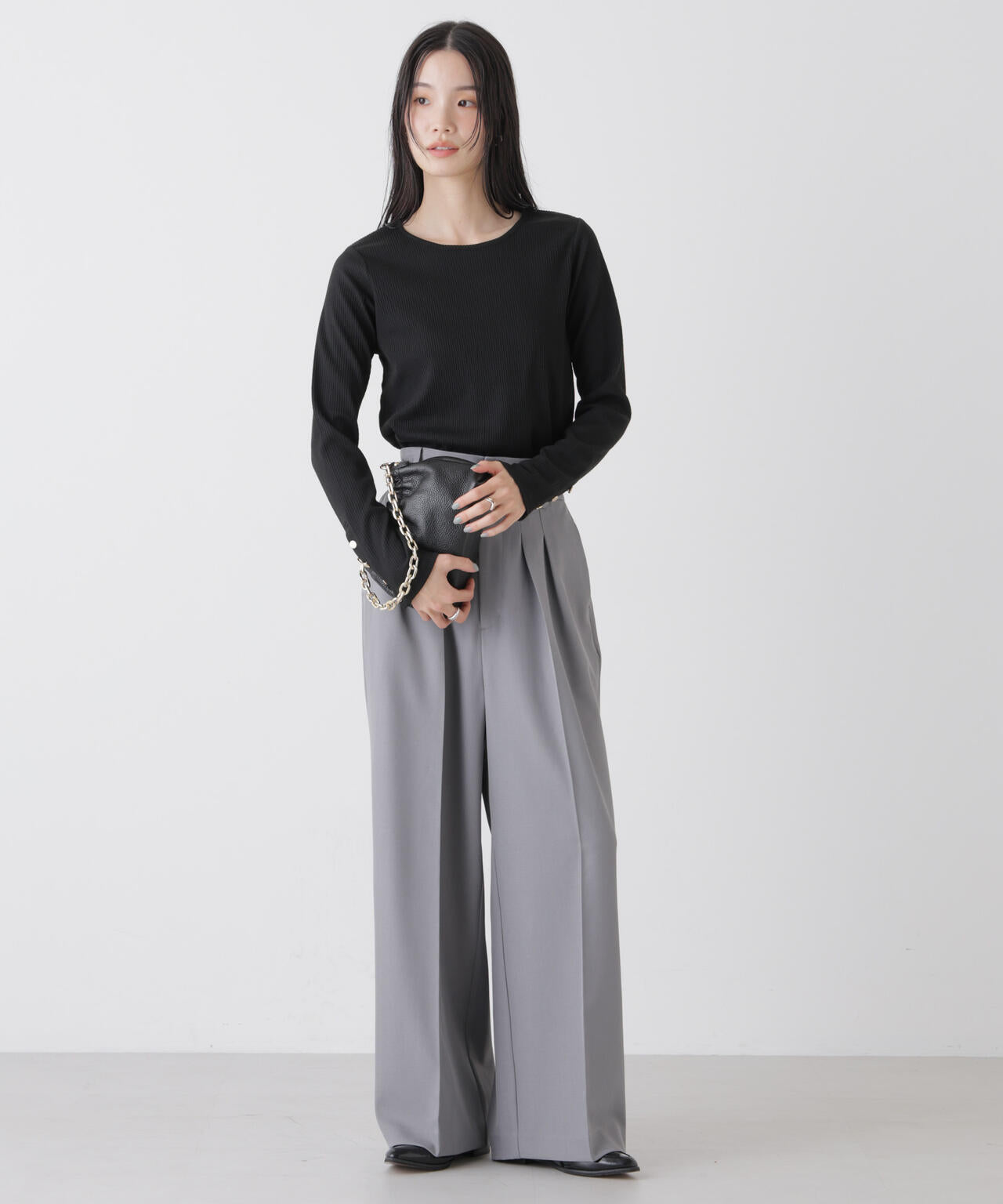 ハイウエストツータックワイドパンツ 6736127303