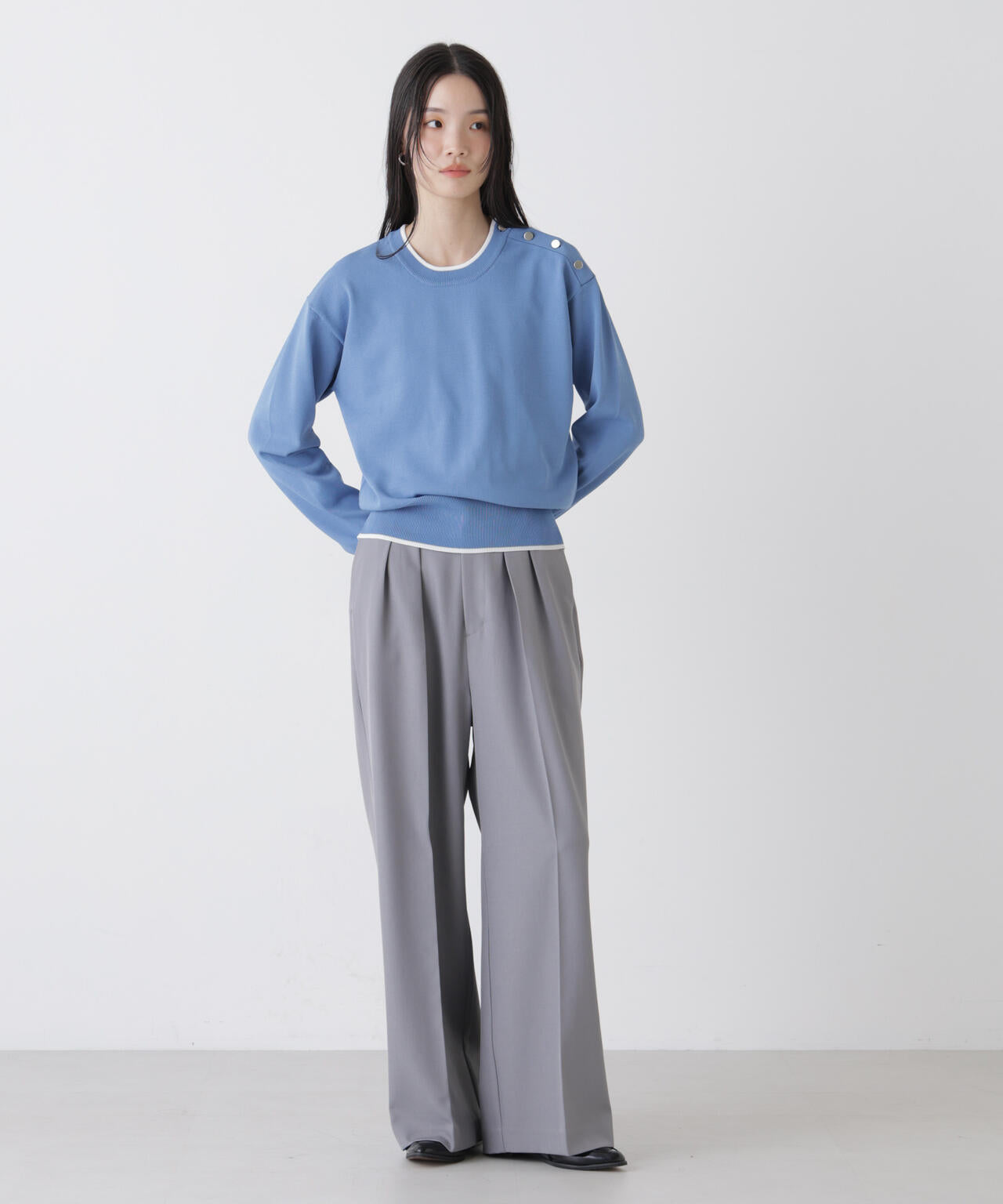 ハイウエストツータックワイドパンツ 6736127303