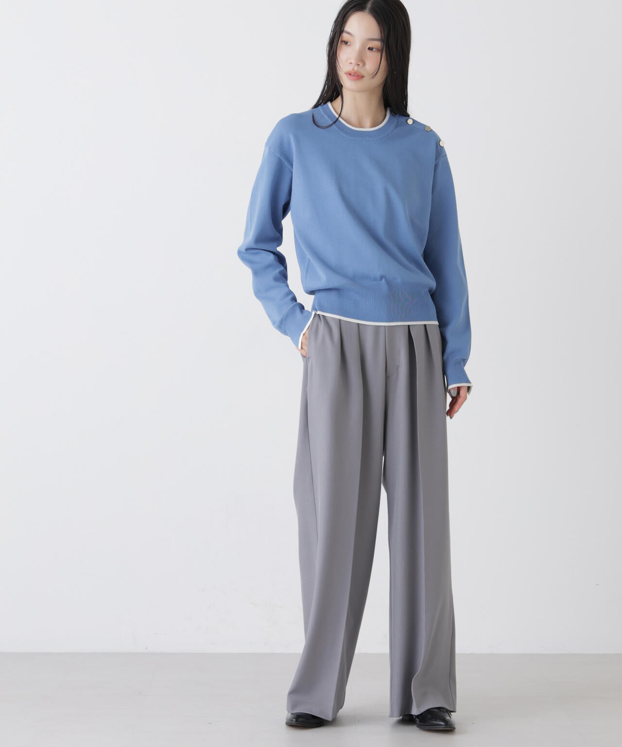 ハイウエストツータックワイドパンツ 6736127303