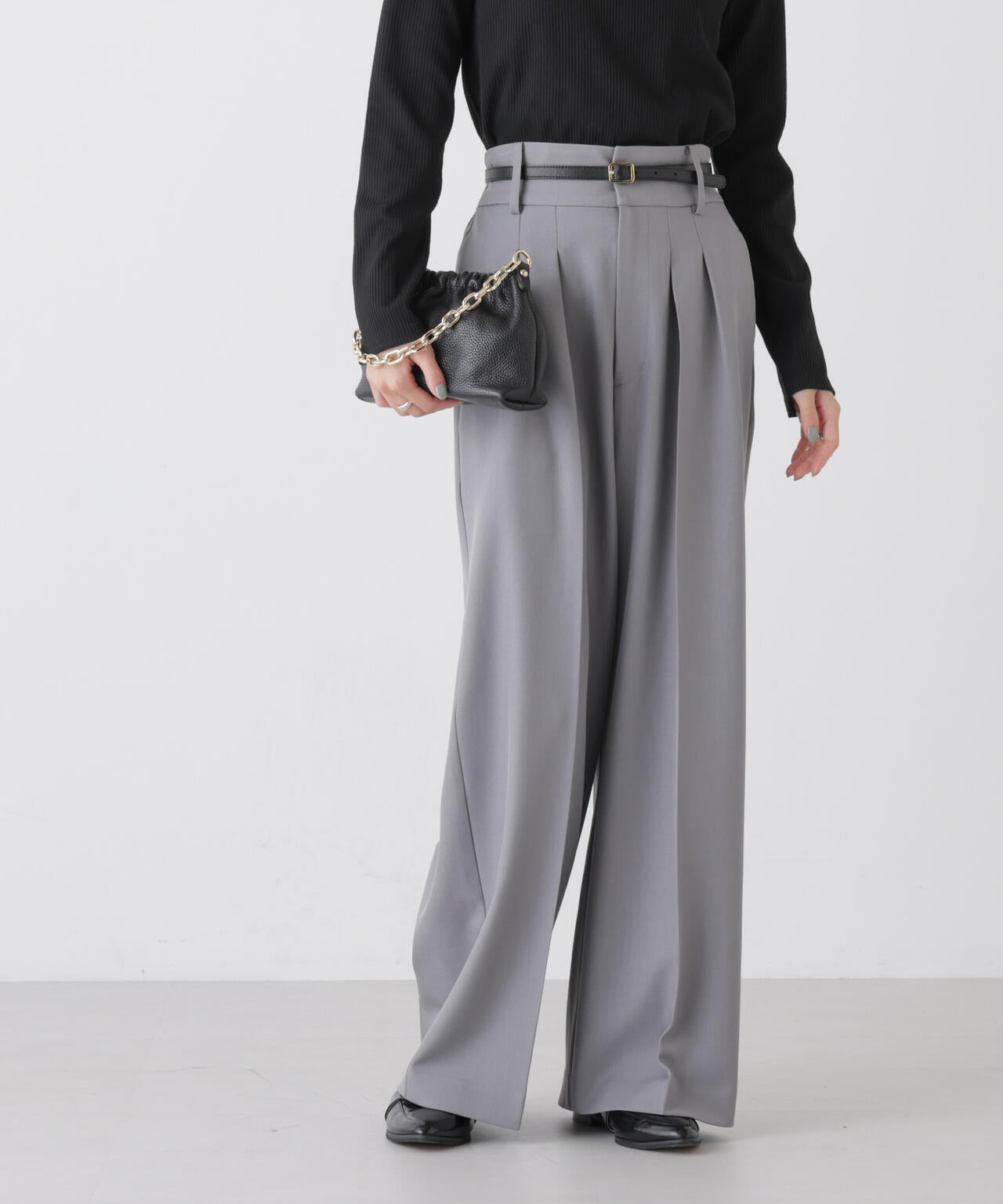 ハイウエストツータックワイドパンツ 6736127303