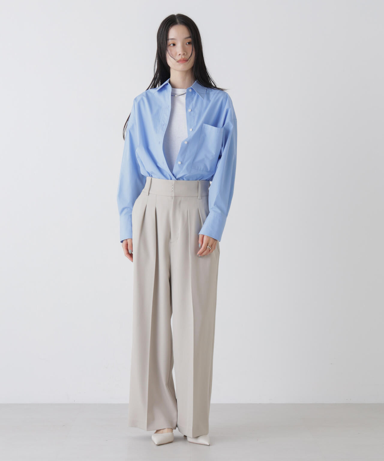 ハイウエストツータックワイドパンツ 6736127303