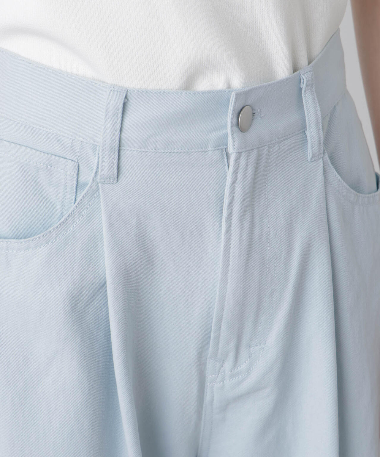 コットンツイルタックワイドパンツ 6736127304