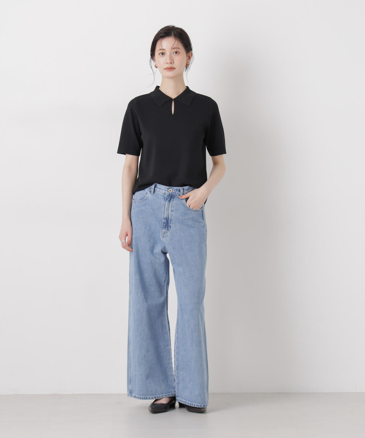 ワイドバギーデニムパンツ 6736127305