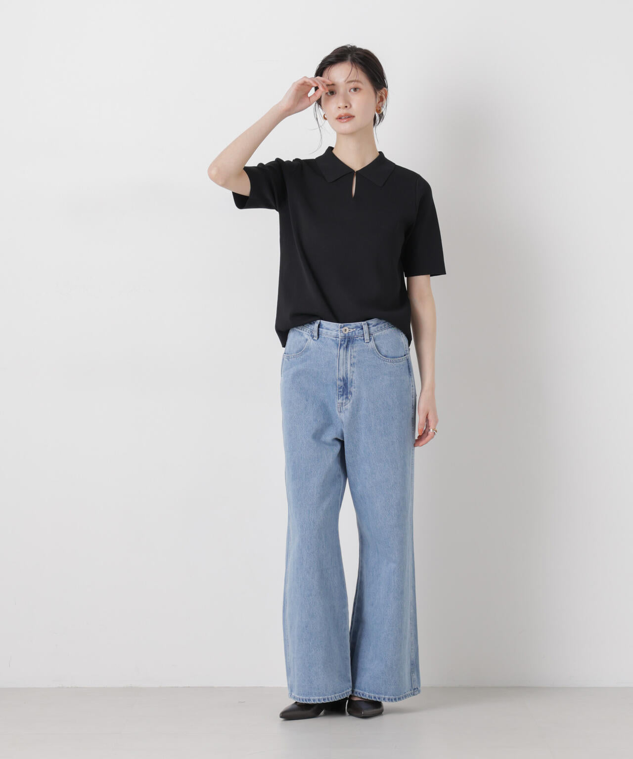 ワイドバギーデニムパンツ 6736127305