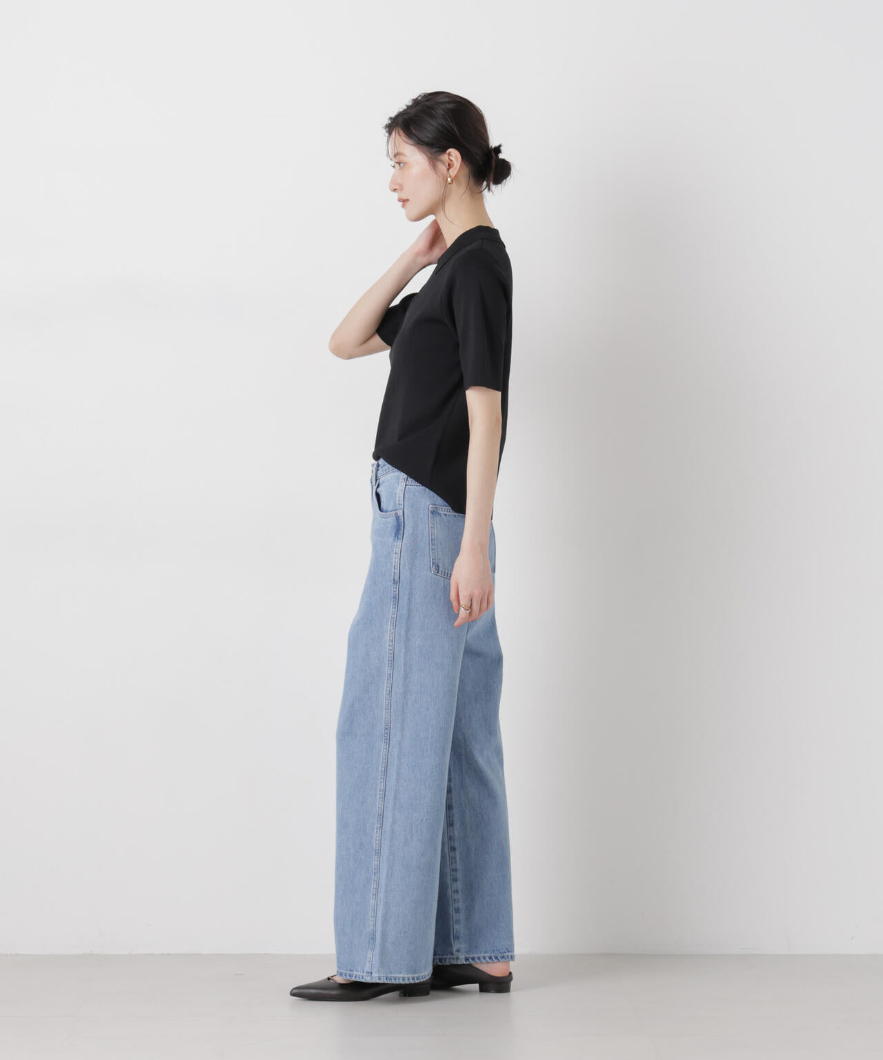 ワイドバギーデニムパンツ 6736127305