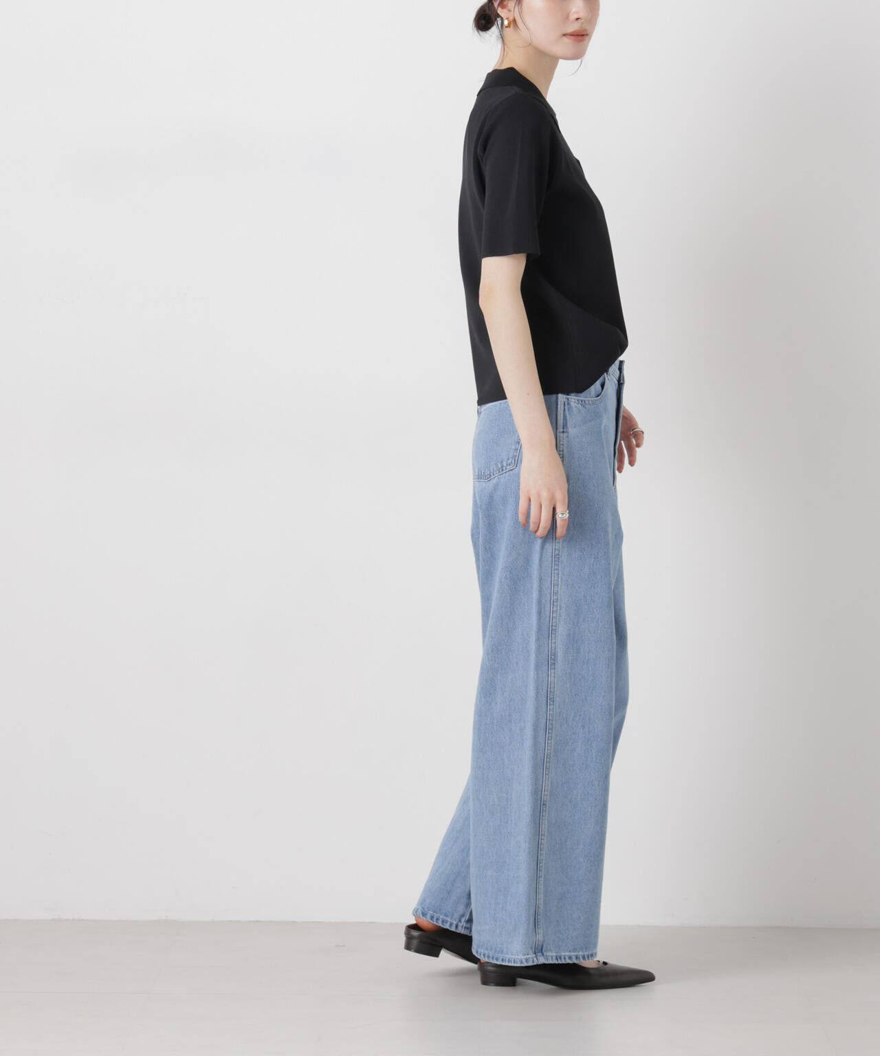 ワイドバギーデニムパンツ 6736127305