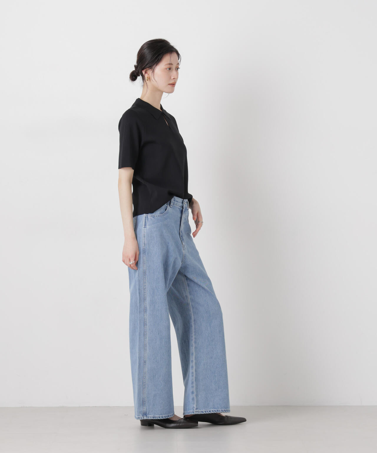 ワイドバギーデニムパンツ 6736127305