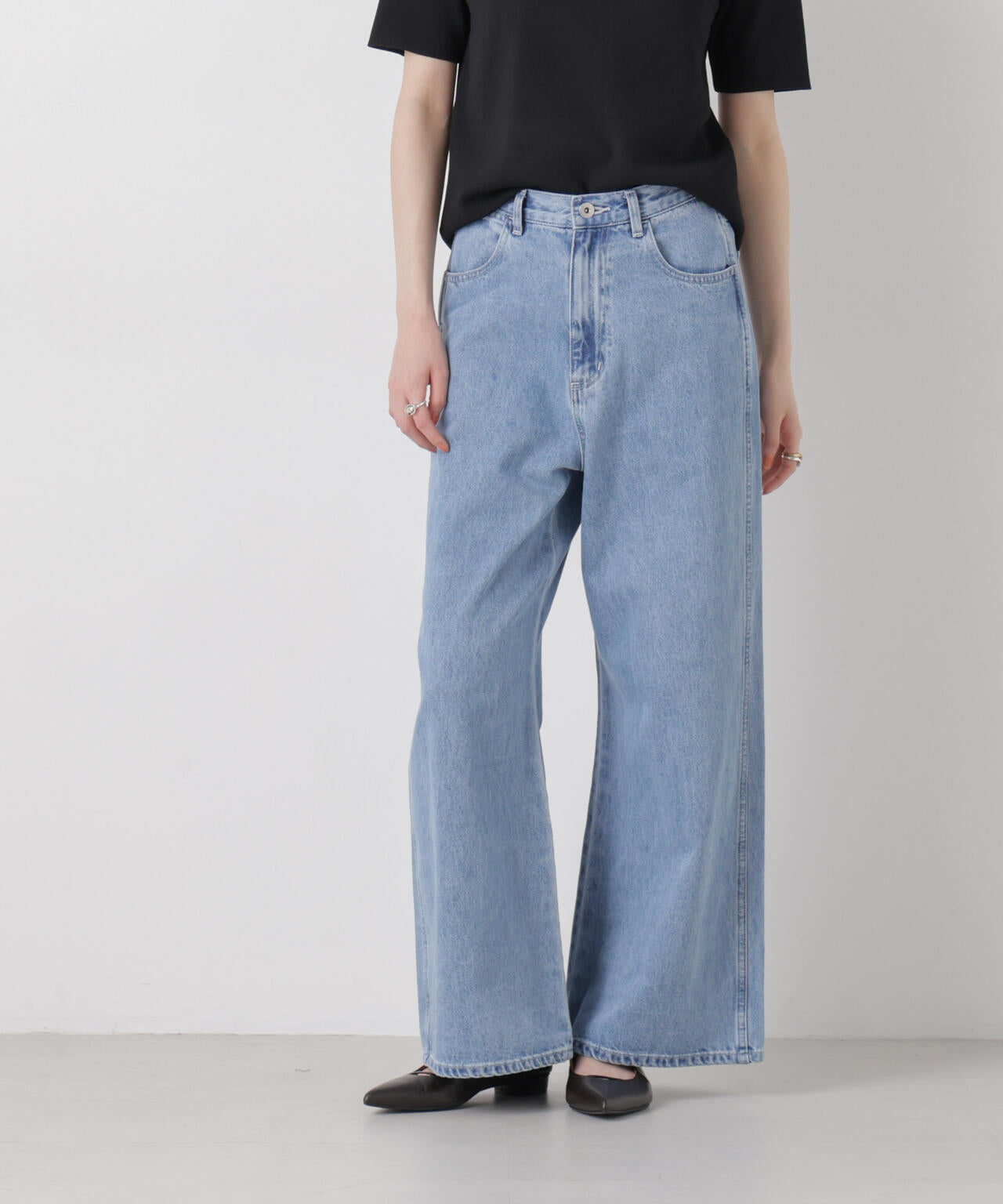 ワイドバギーデニムパンツ 6736127305