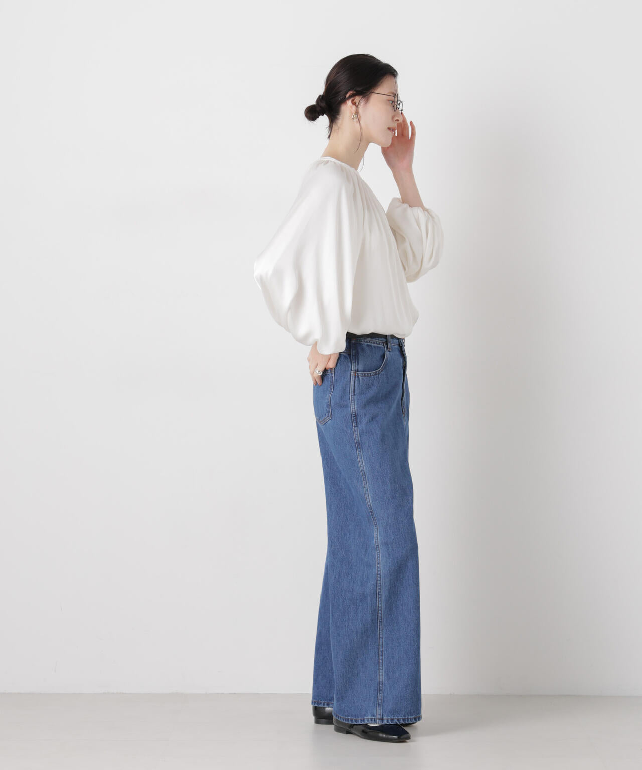 ワイドバギーデニムパンツ 6736127305