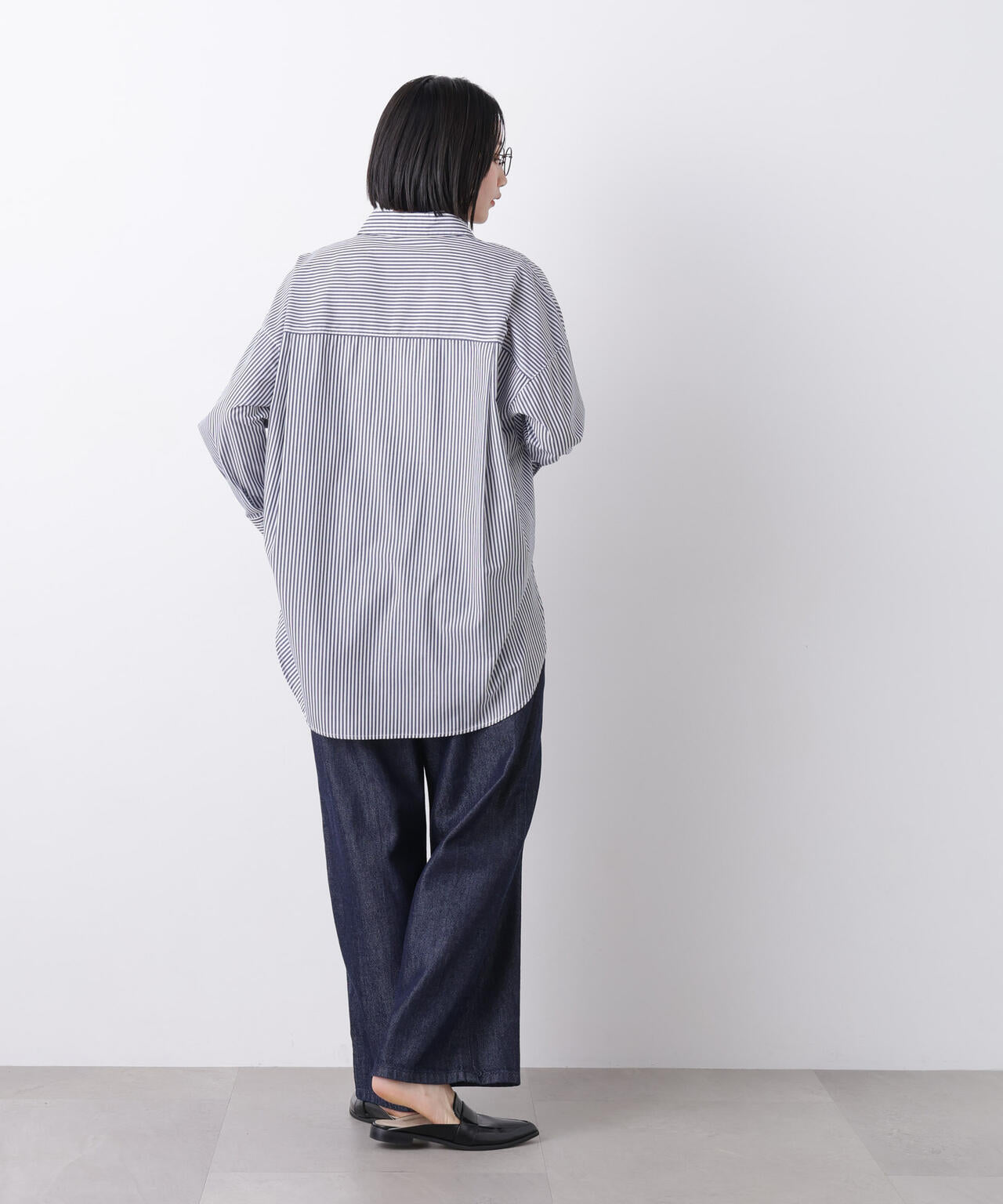 ウエストドロストワイドデニムパンツ 6736127306