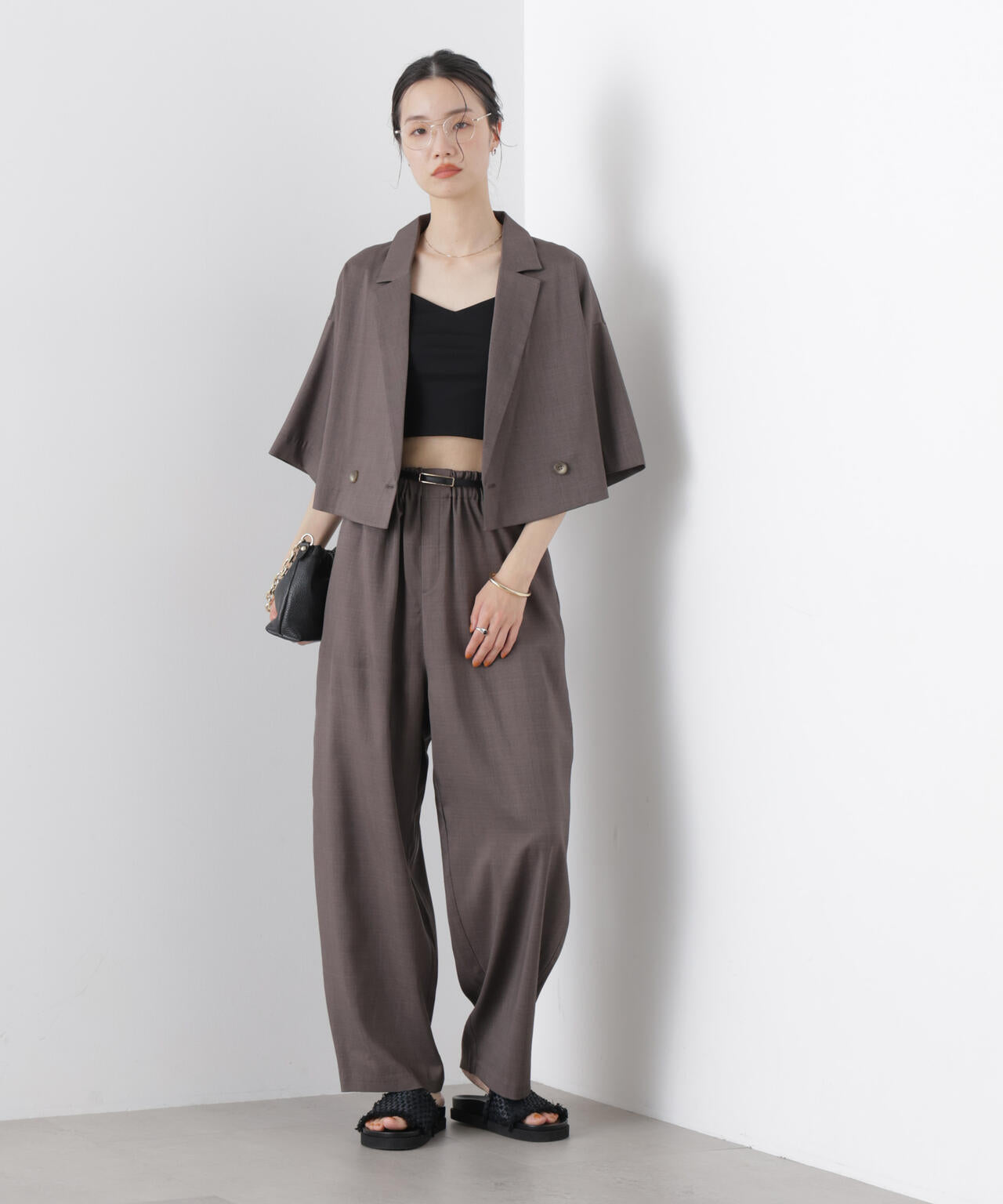 カーブシルエットイージーパンツ(セットアップ可) 6736127311