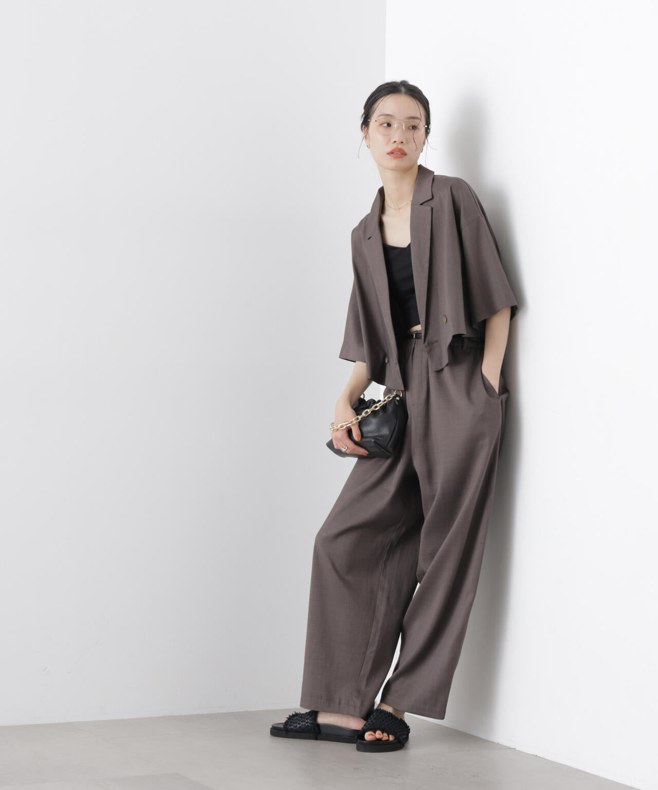 カーブシルエットイージーパンツ(セットアップ可) 6736127311