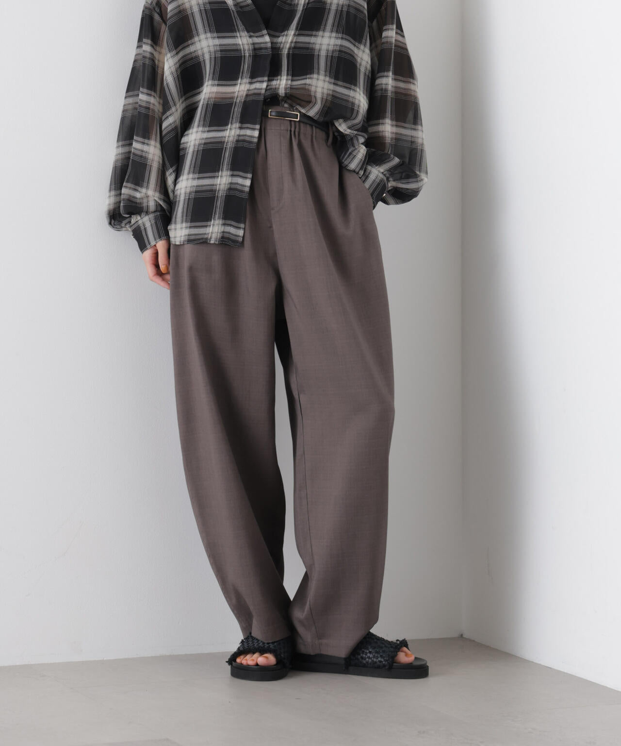 カーブシルエットイージーパンツ(セットアップ可) 6736127311