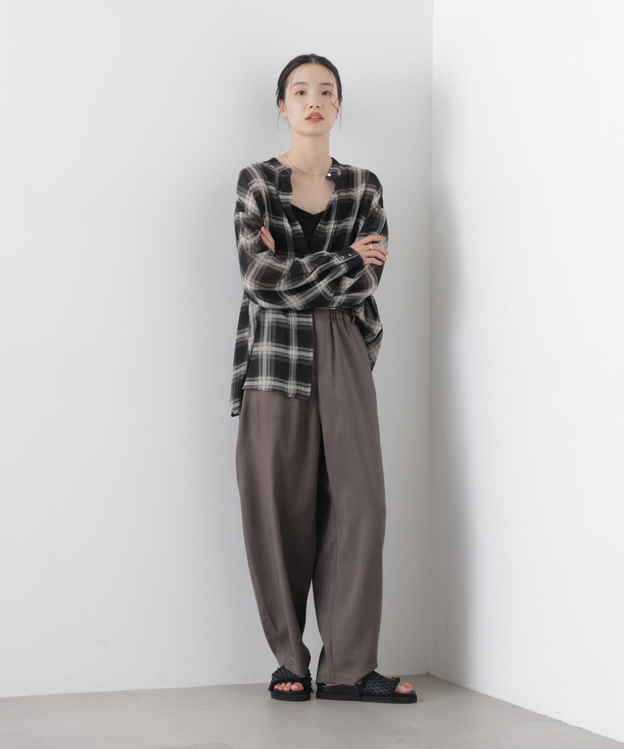 カーブシルエットイージーパンツ(セットアップ可) 6736127311