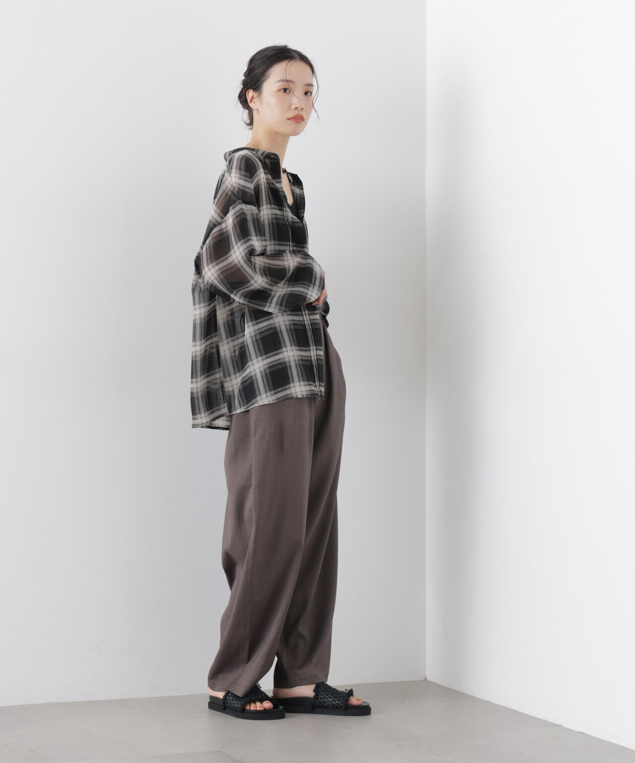 カーブシルエットイージーパンツ(セットアップ可) 6736127311