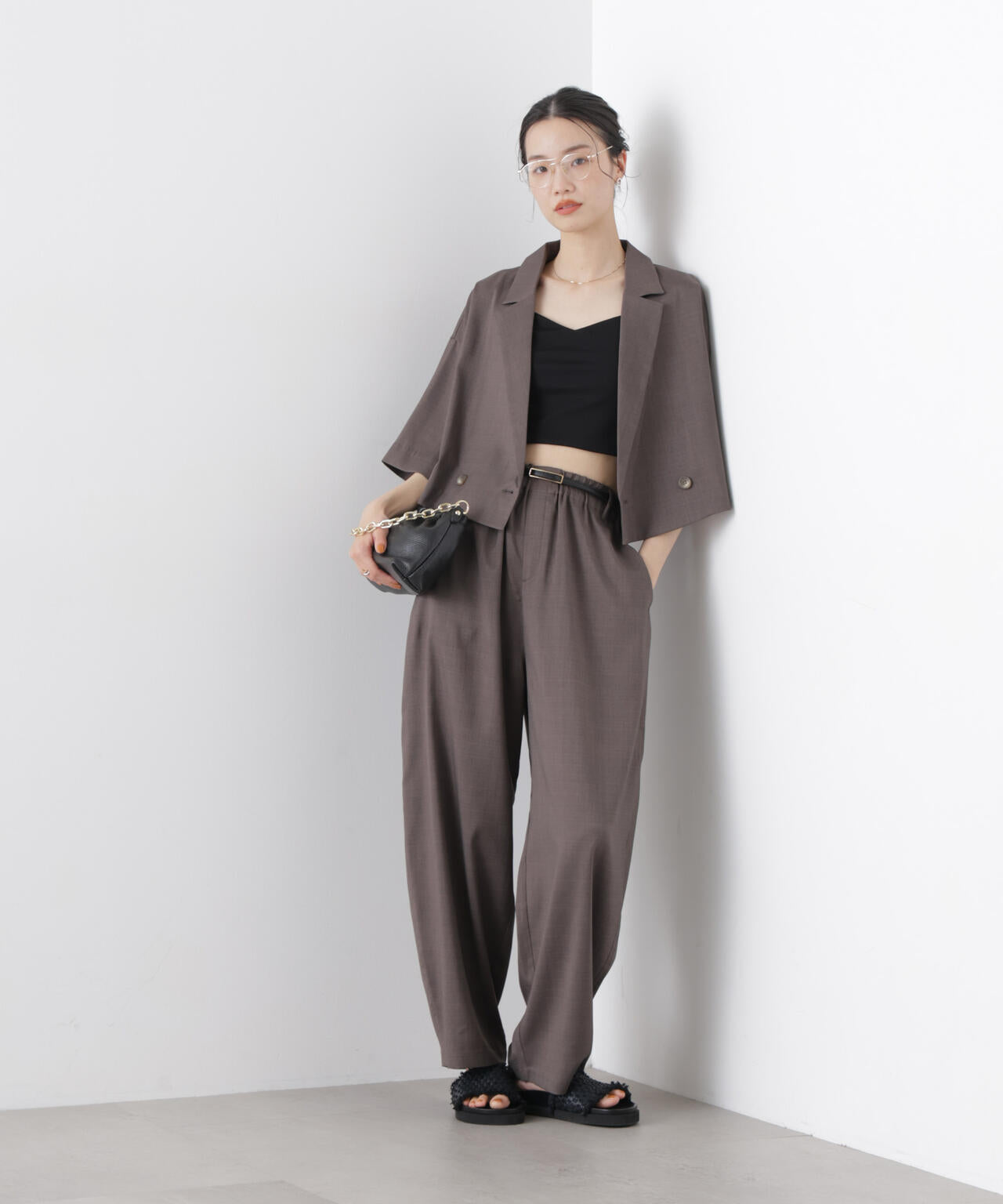 カーブシルエットイージーパンツ(セットアップ可) 6736127311