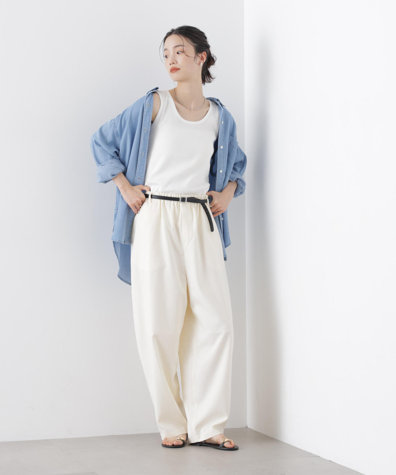 カーブシルエットイージーパンツ(セットアップ可) 6736127311