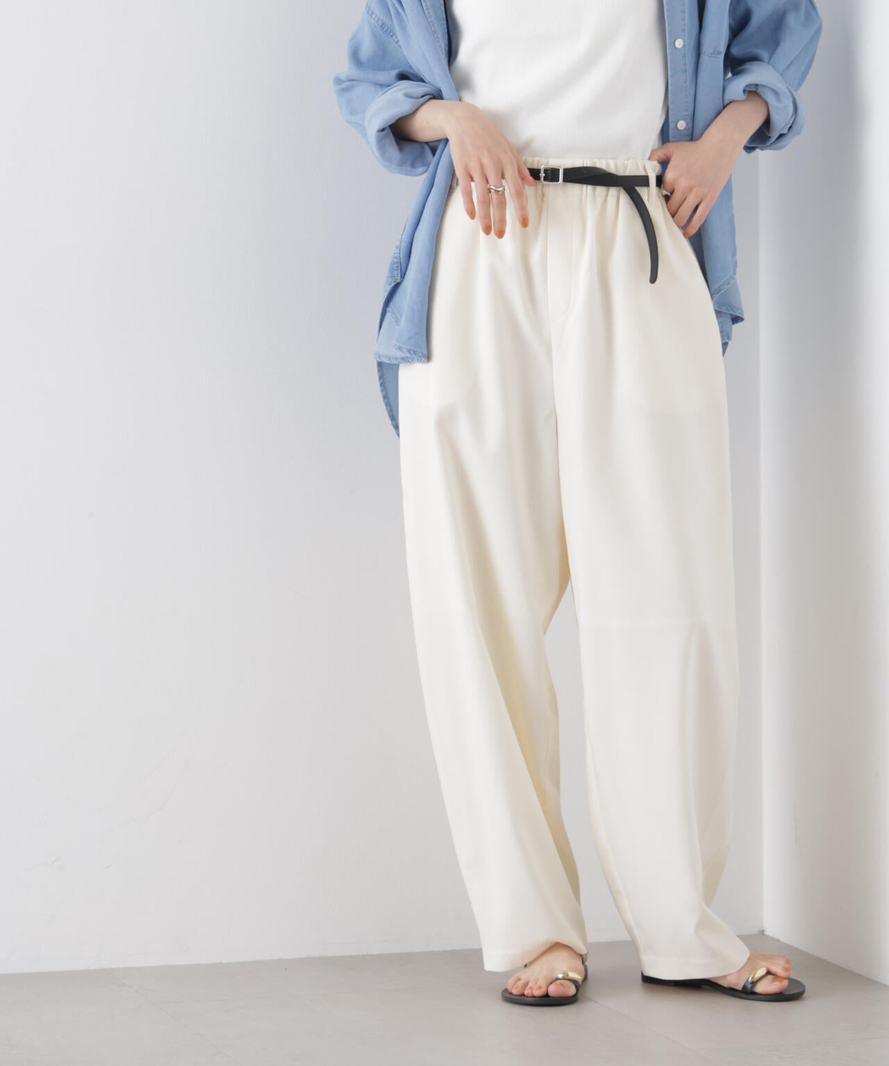 カーブシルエットイージーパンツ(セットアップ可) 6736127311