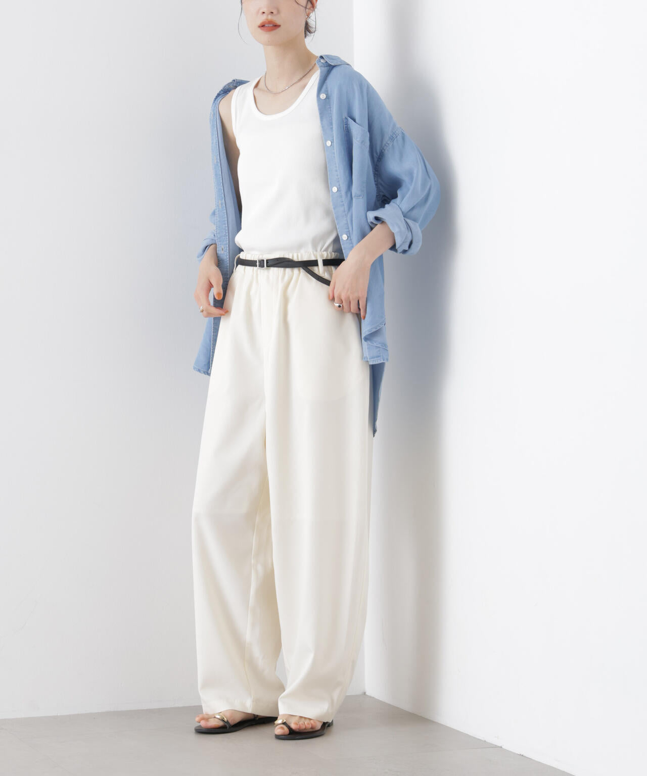 カーブシルエットイージーパンツ(セットアップ可)