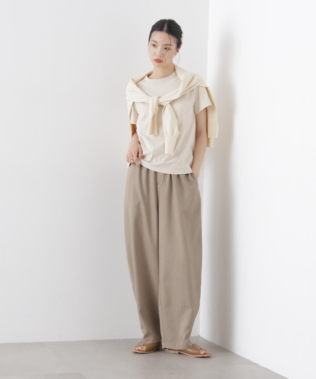 カーブシルエットイージーパンツ(セットアップ可) 6736127311