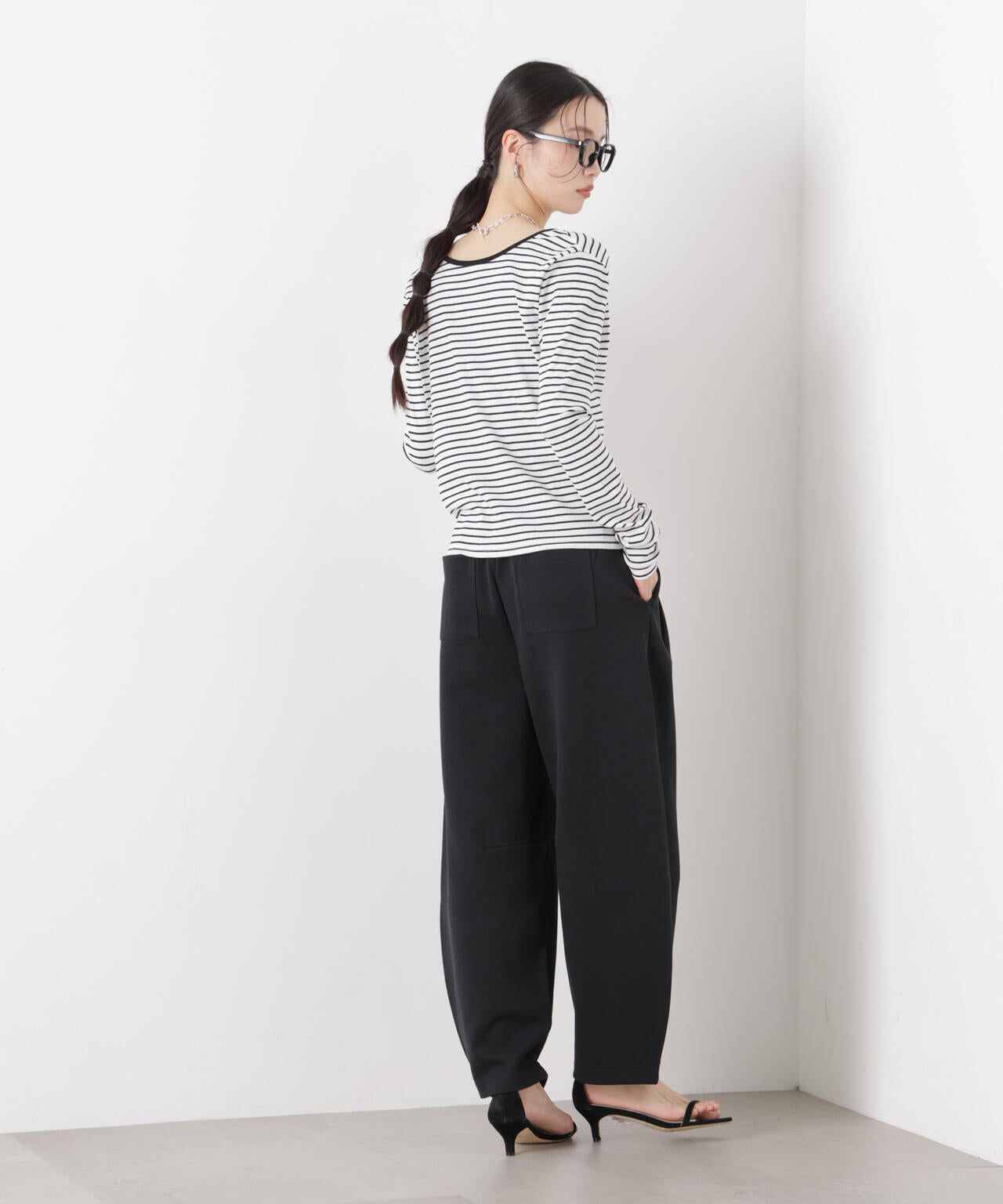 接触冷感ダンボールカットカーブシルエットパンツ(セットアップ可) 6736127320
