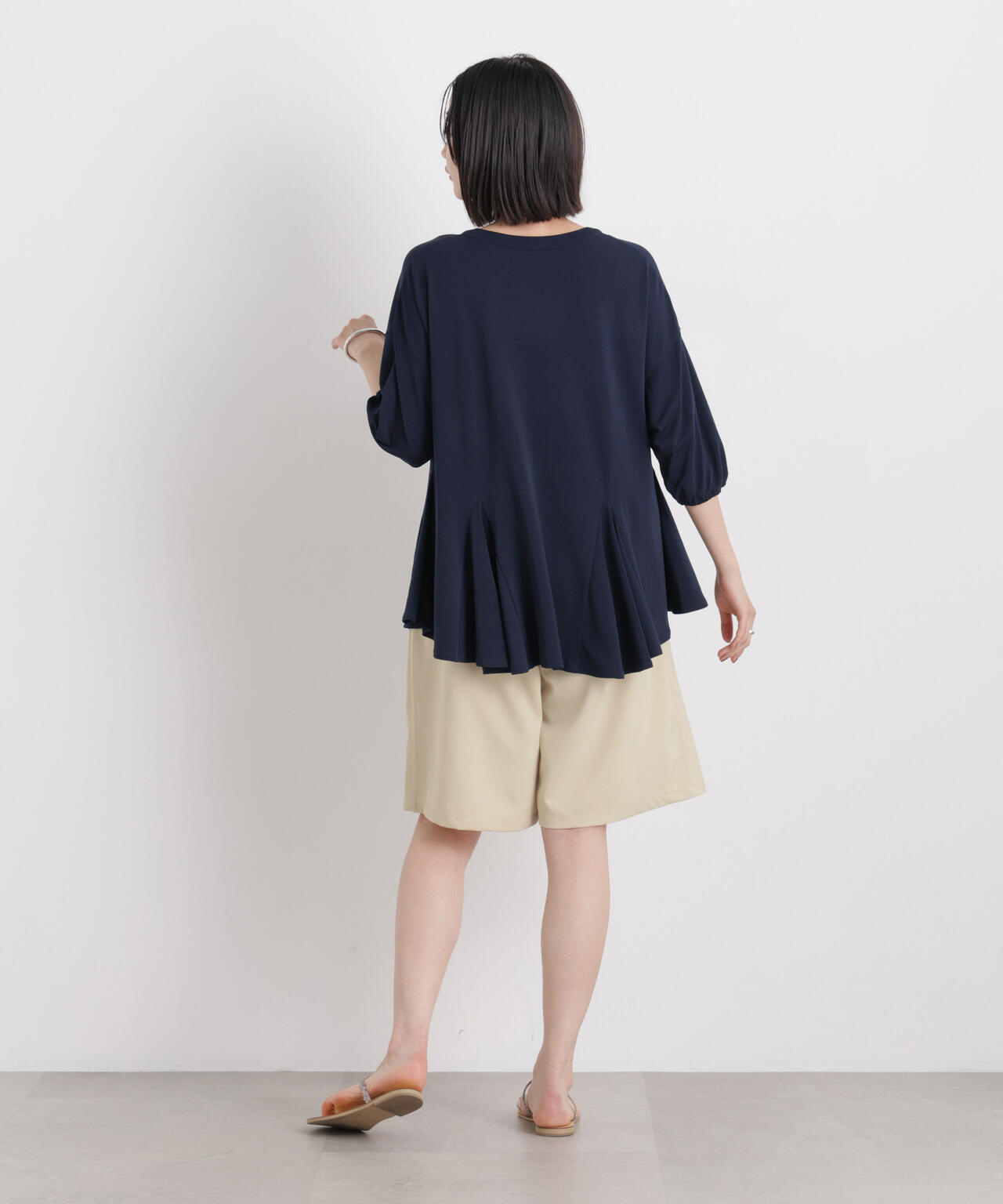 メランジストレッチベルト付ハーフパンツ(セットアップ可) 6736128300