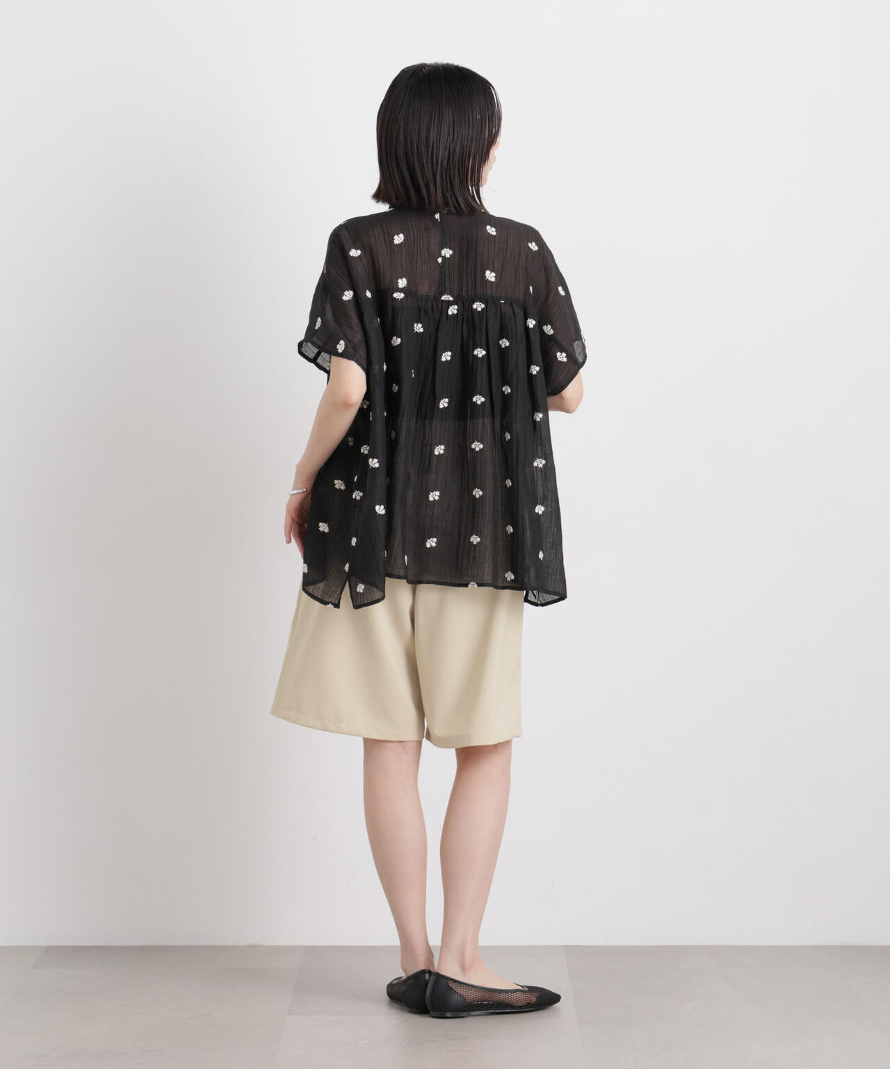 メランジストレッチベルト付ハーフパンツ(セットアップ可) 6736128300