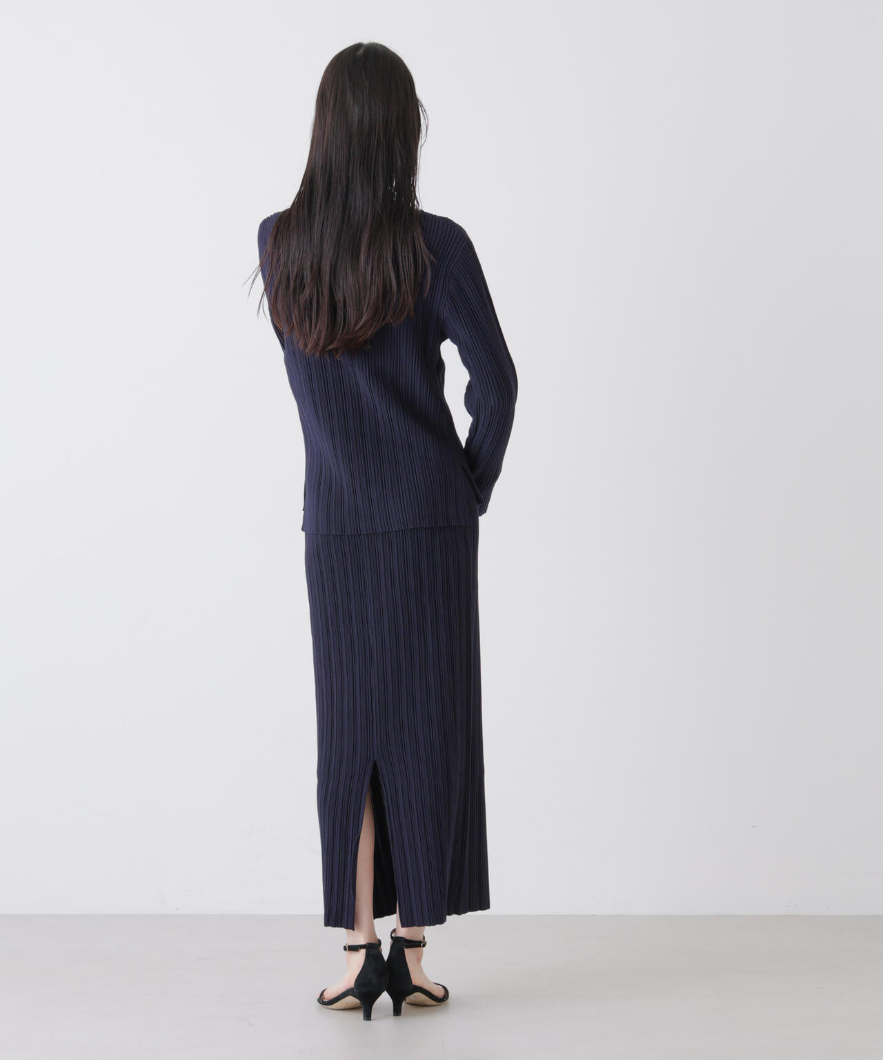 プリーツニットナロースカート(セットアップ可) 6736130301