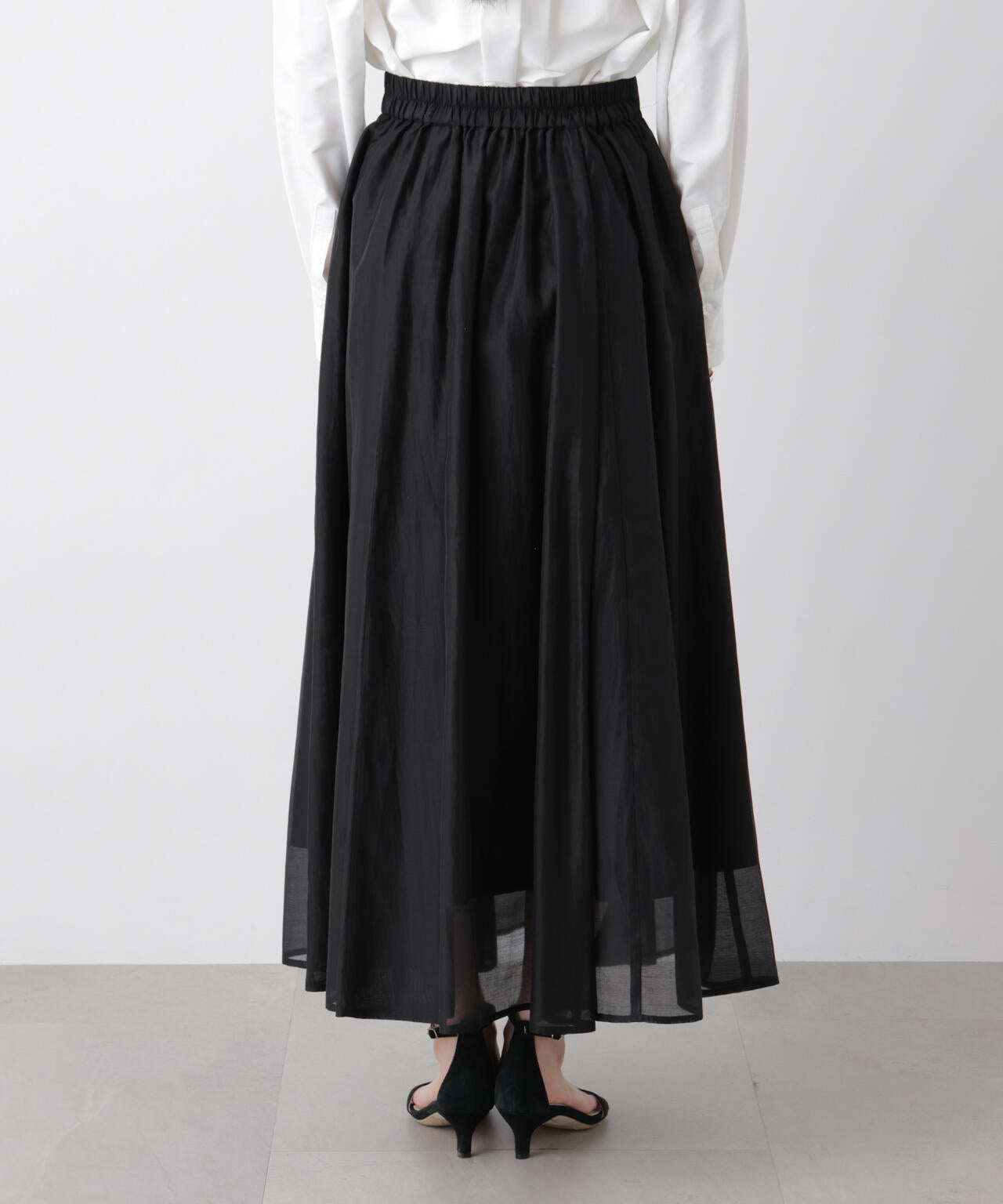 シアーオーガンジータックフレアスカート 6736130303