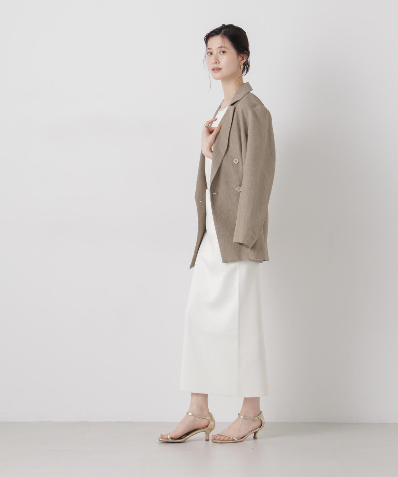 洗濯機洗可ストレートラインニットスカート(セットアップ可) 6736130304