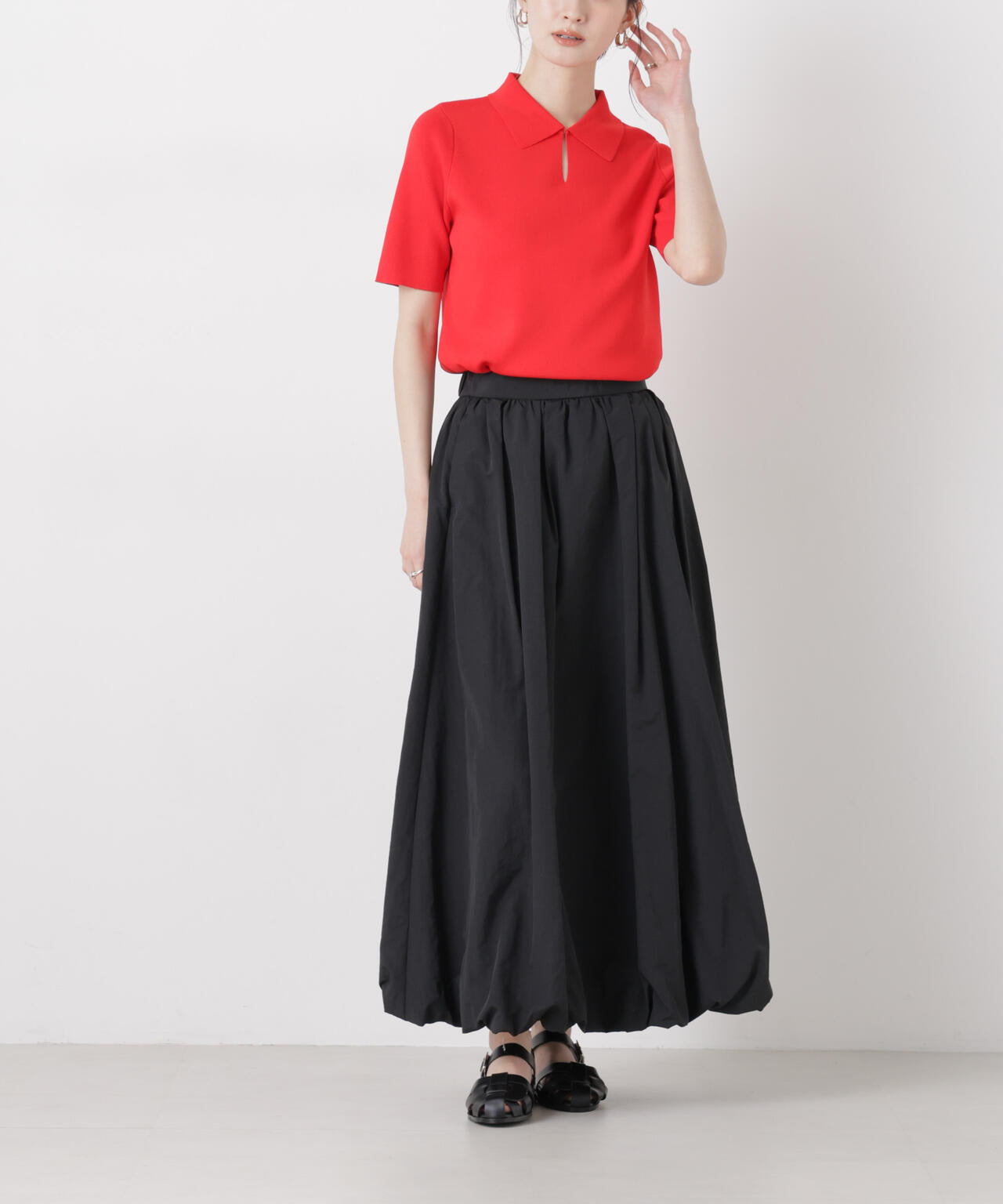 ナイロンタッサーバルーンスカート