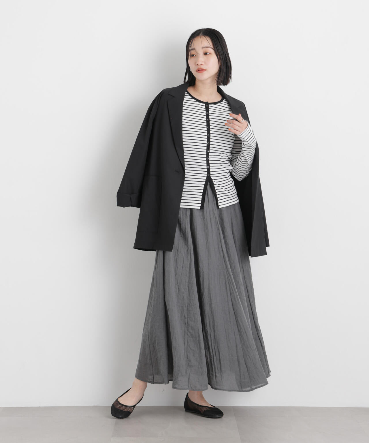 TCボイル接ぎフレアスカート(セットアップ可) 6736130309