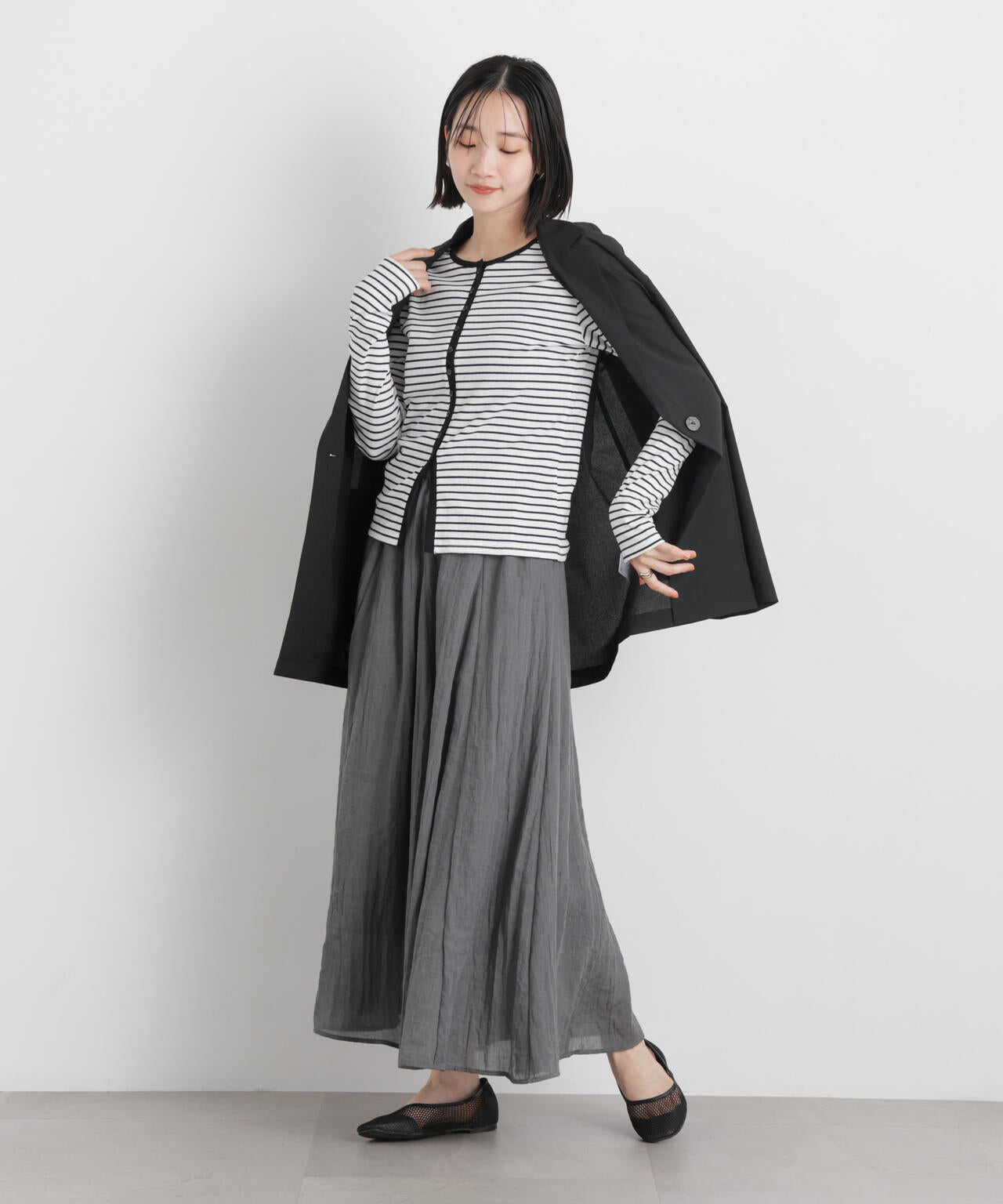 TCボイル接ぎフレアスカート(セットアップ可) 6736130309