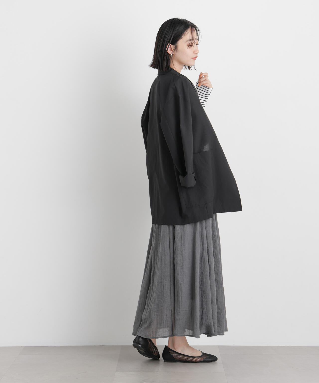 TCボイル接ぎフレアスカート(セットアップ可) 6736130309