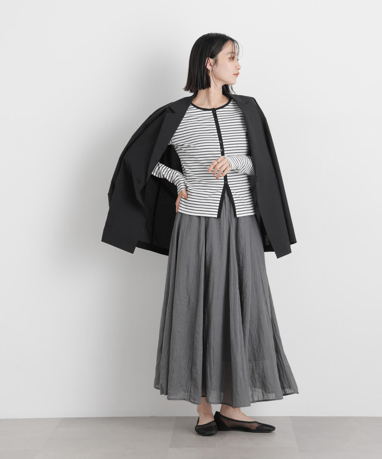 TCボイル接ぎフレアスカート(セットアップ可) 6736130309