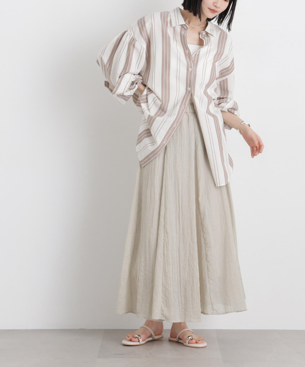 TCボイル接ぎフレアスカート(セットアップ可)