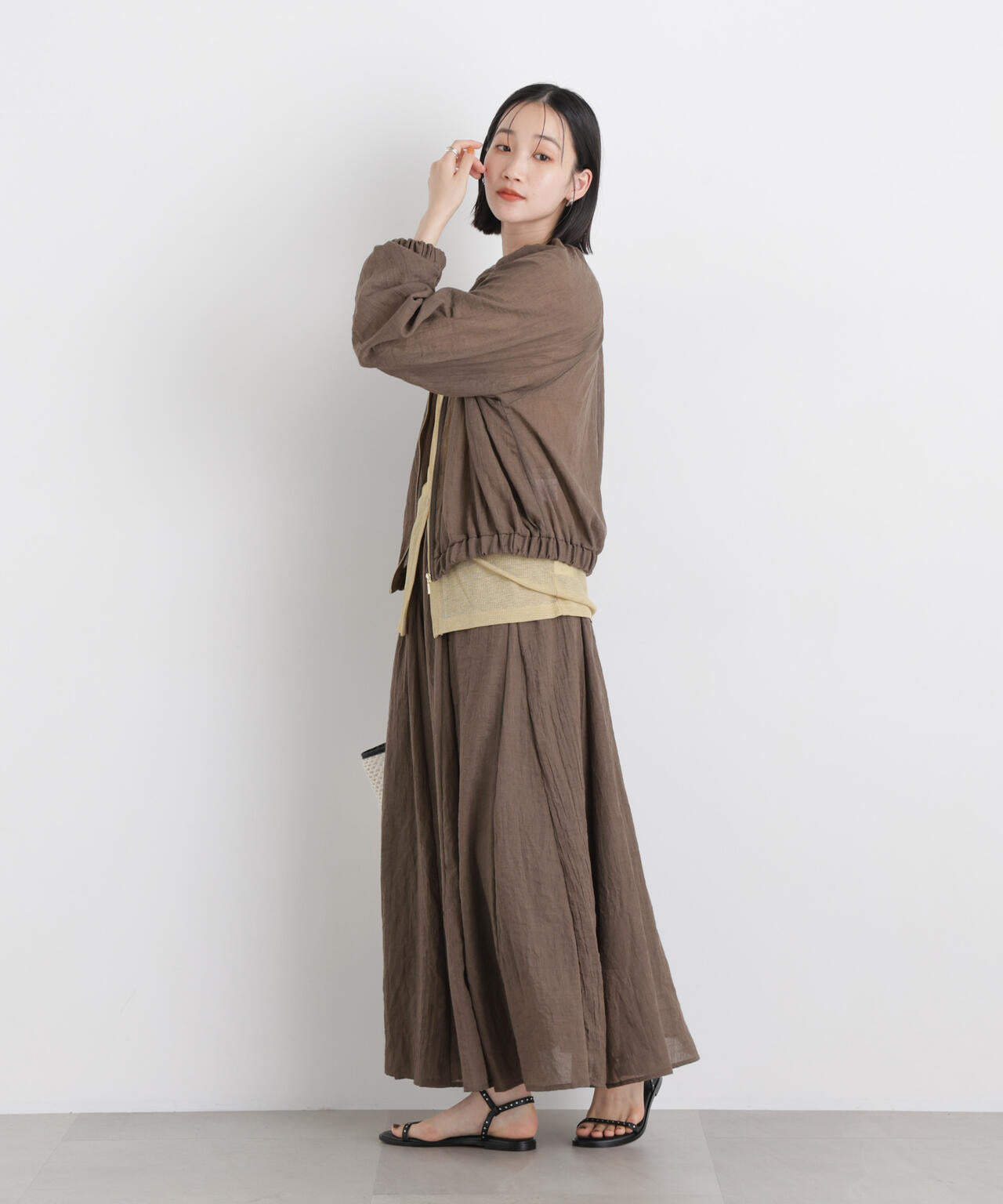 TCボイル接ぎフレアスカート(セットアップ可) 6736130309